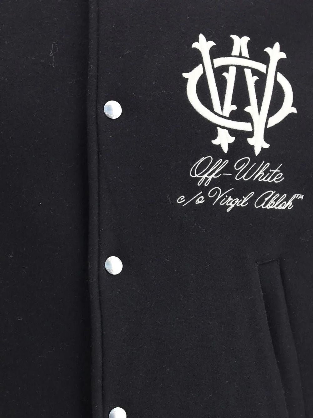 OFF-WHITE Gothic Wool Varsity Jacket for Men