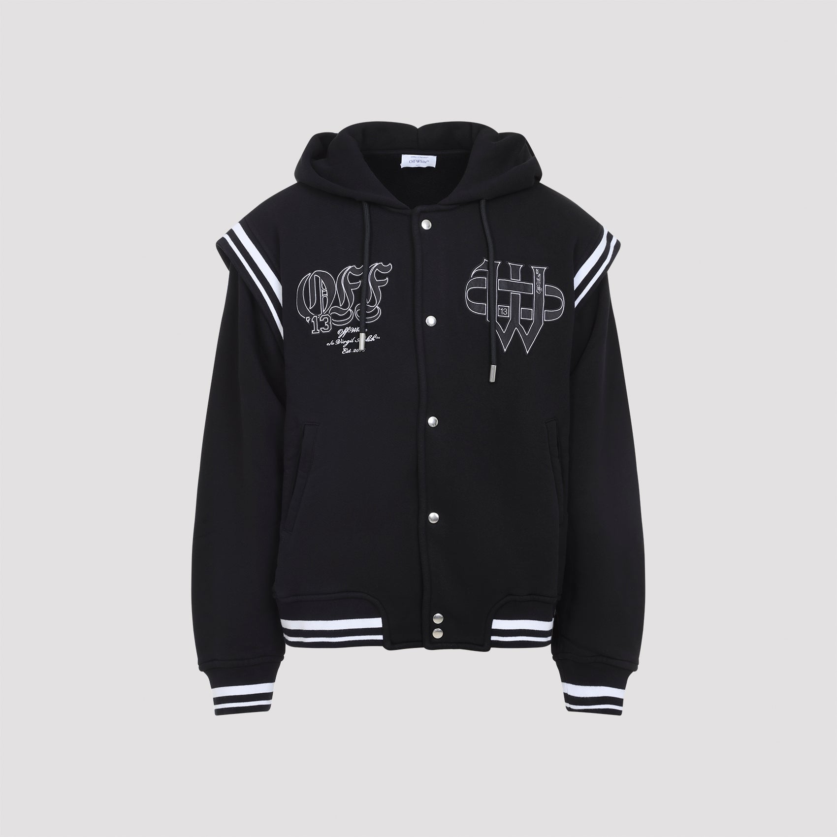 OFF-WHITE Gothic Fleece Varsity Jacket for Men