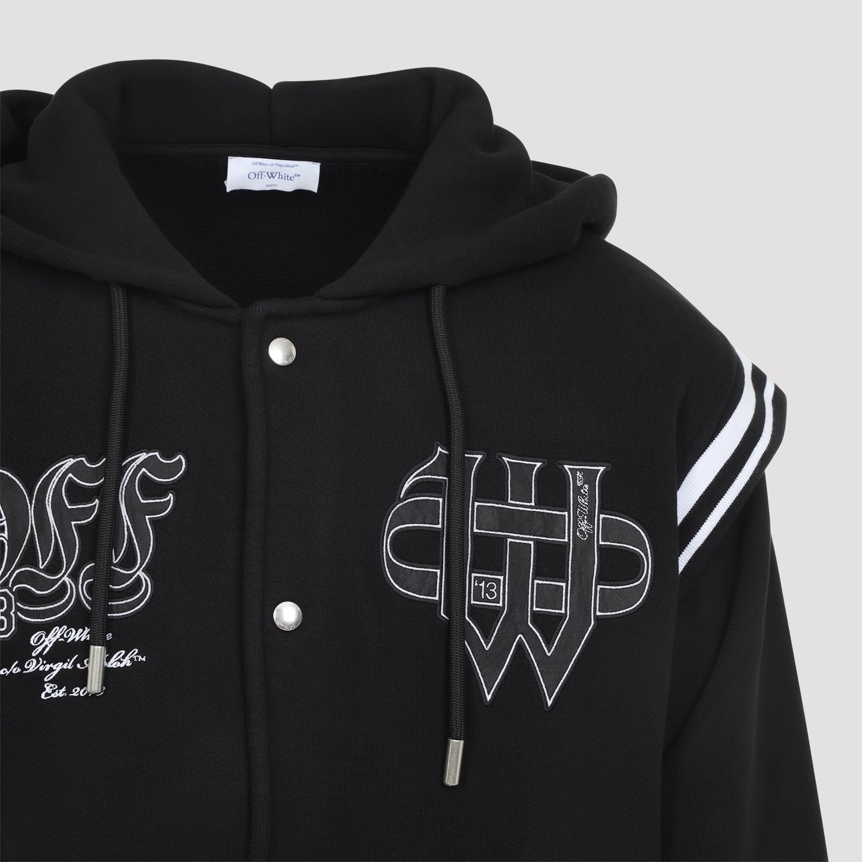 OFF-WHITE Gothic Fleece Varsity Jacket for Men
