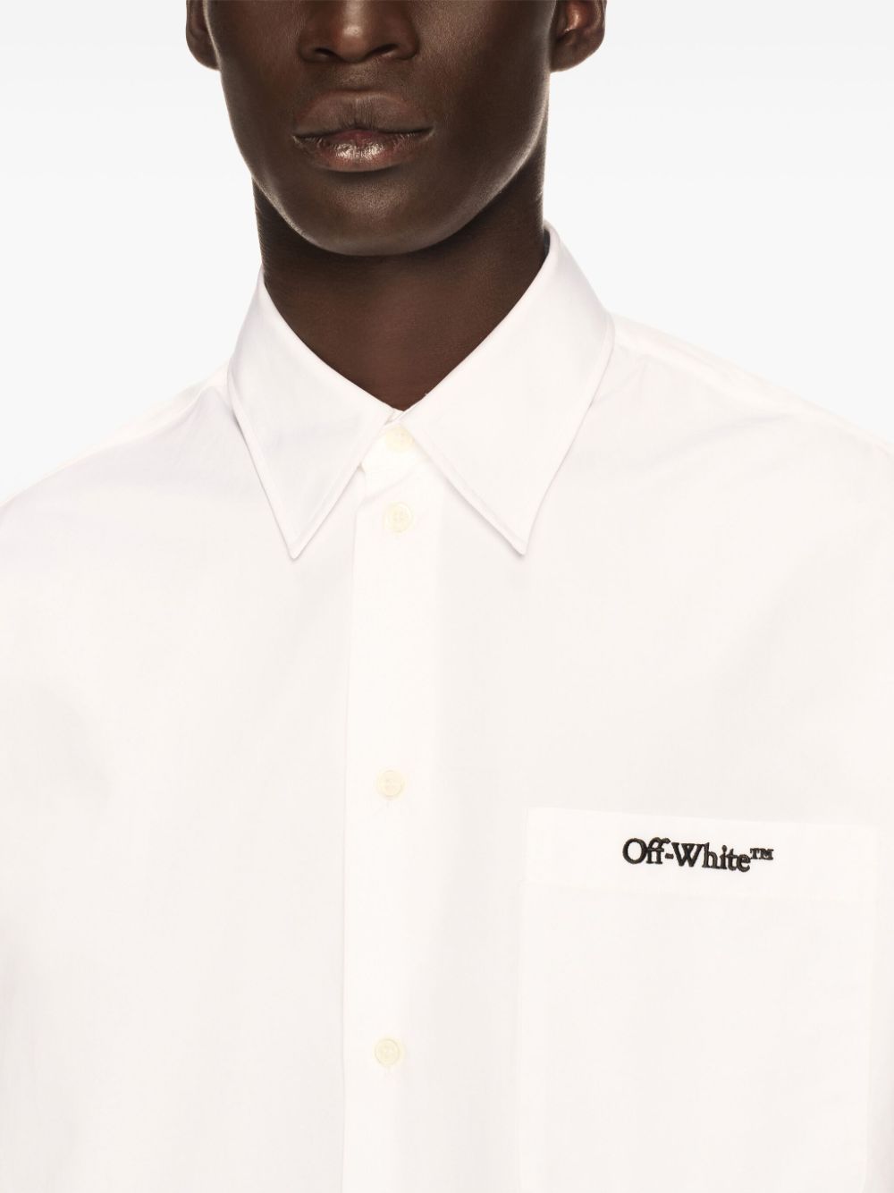 OFF-WHITE Elegant Pure Cotton Button-Down Shirt for Men
