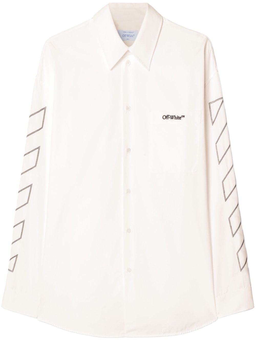 OFF-WHITE Elegant Pure Cotton Button-Down Shirt for Men