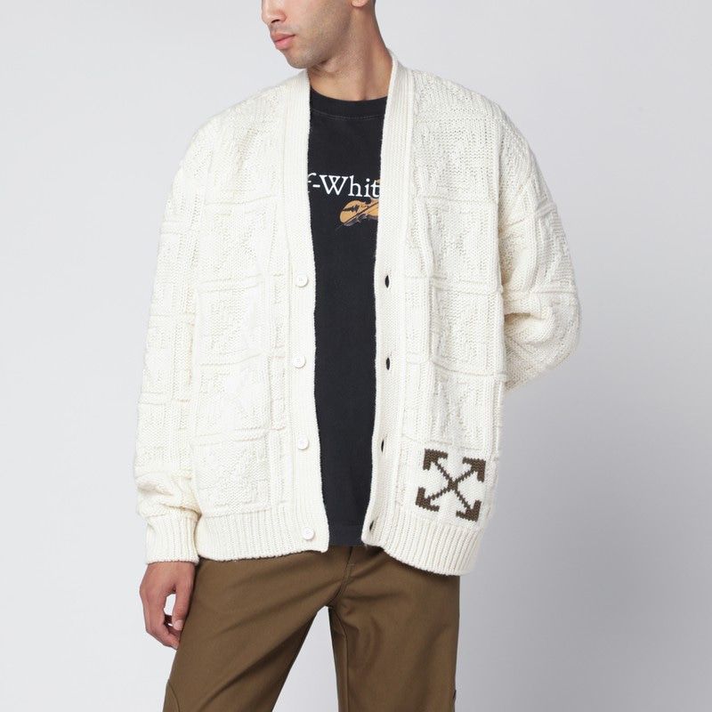 OFF-WHITE Arrow Motif Intarsia Cardigan