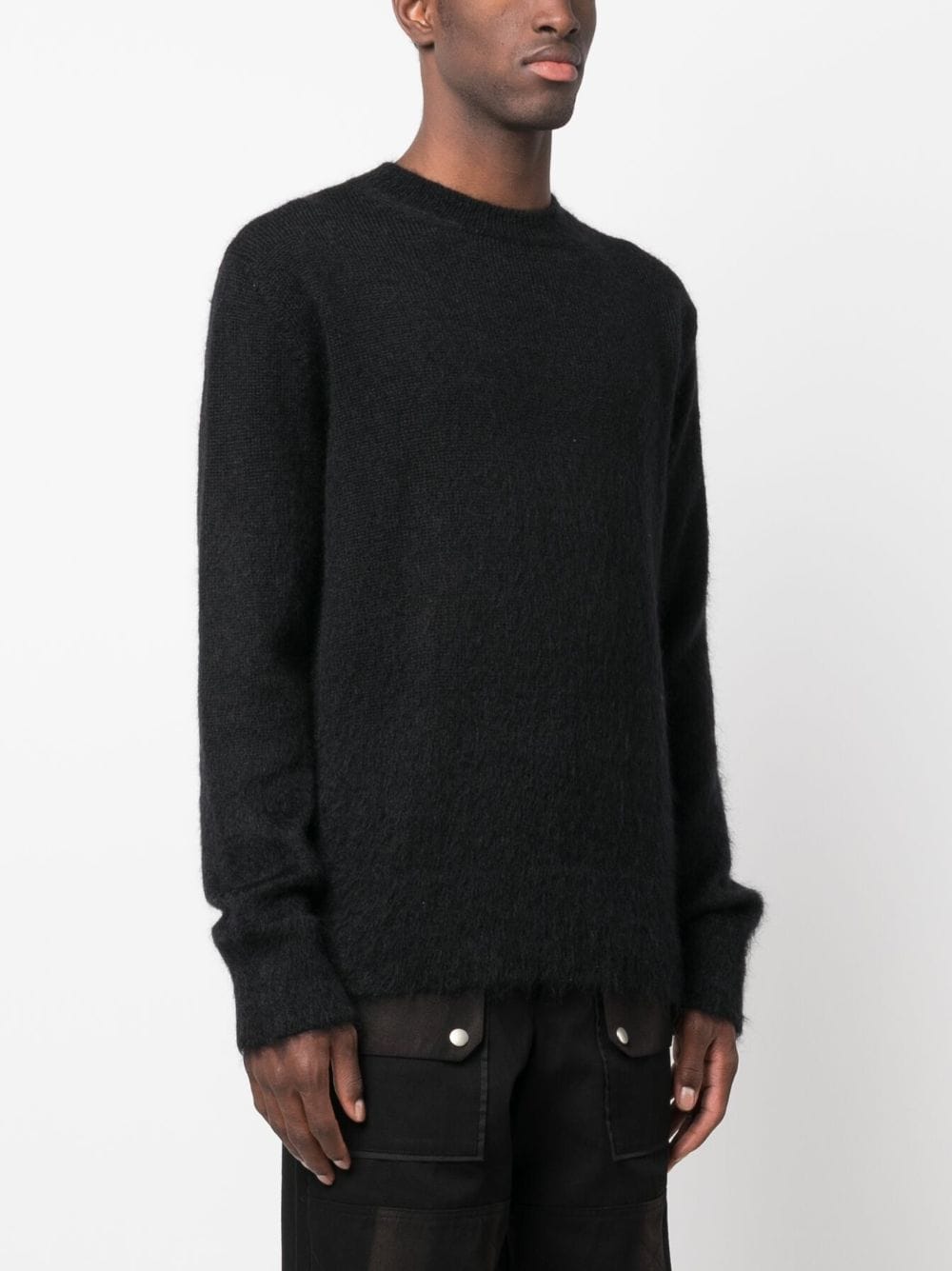 OFF-WHITE Wool Blend Arrow Intarsia Crew-Neck Sweater - Men's