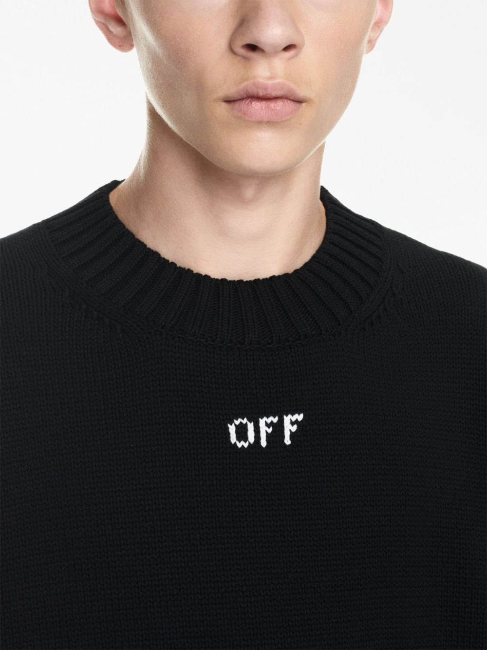 OFF-WHITE Cotton Crew-Neck Sweater