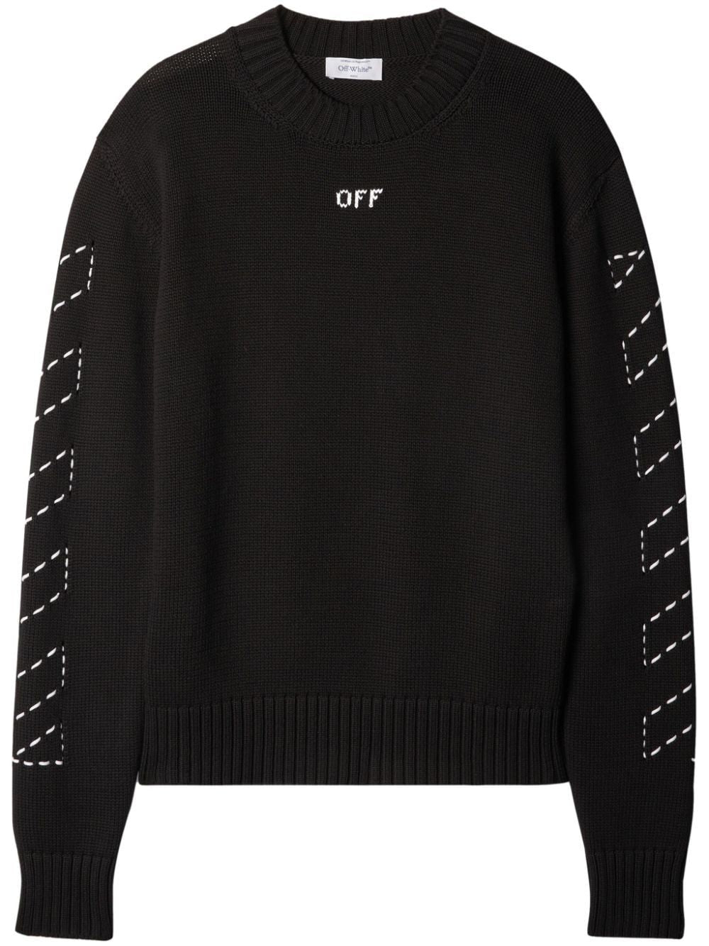 OFF-WHITE Cotton Crew-Neck Sweater