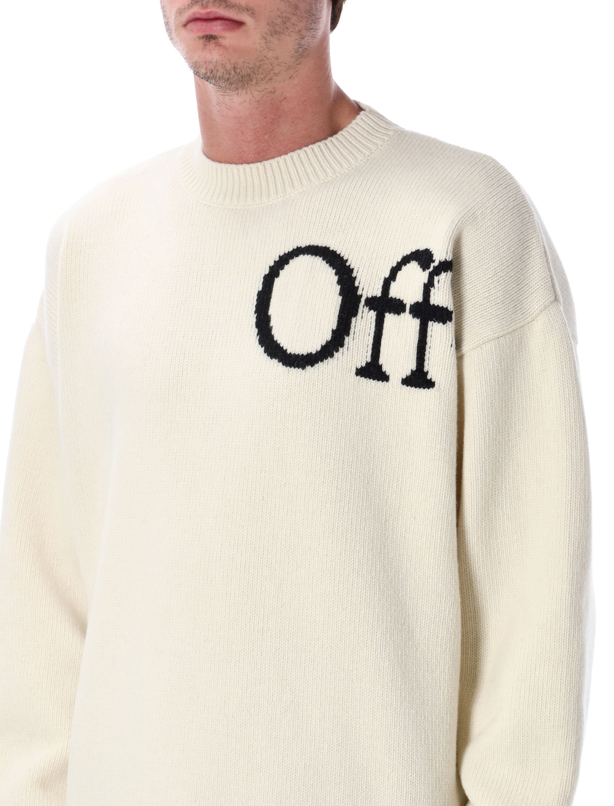 OFF-WHITE Bookish Shared Knit Crewneck Sweater for Men
