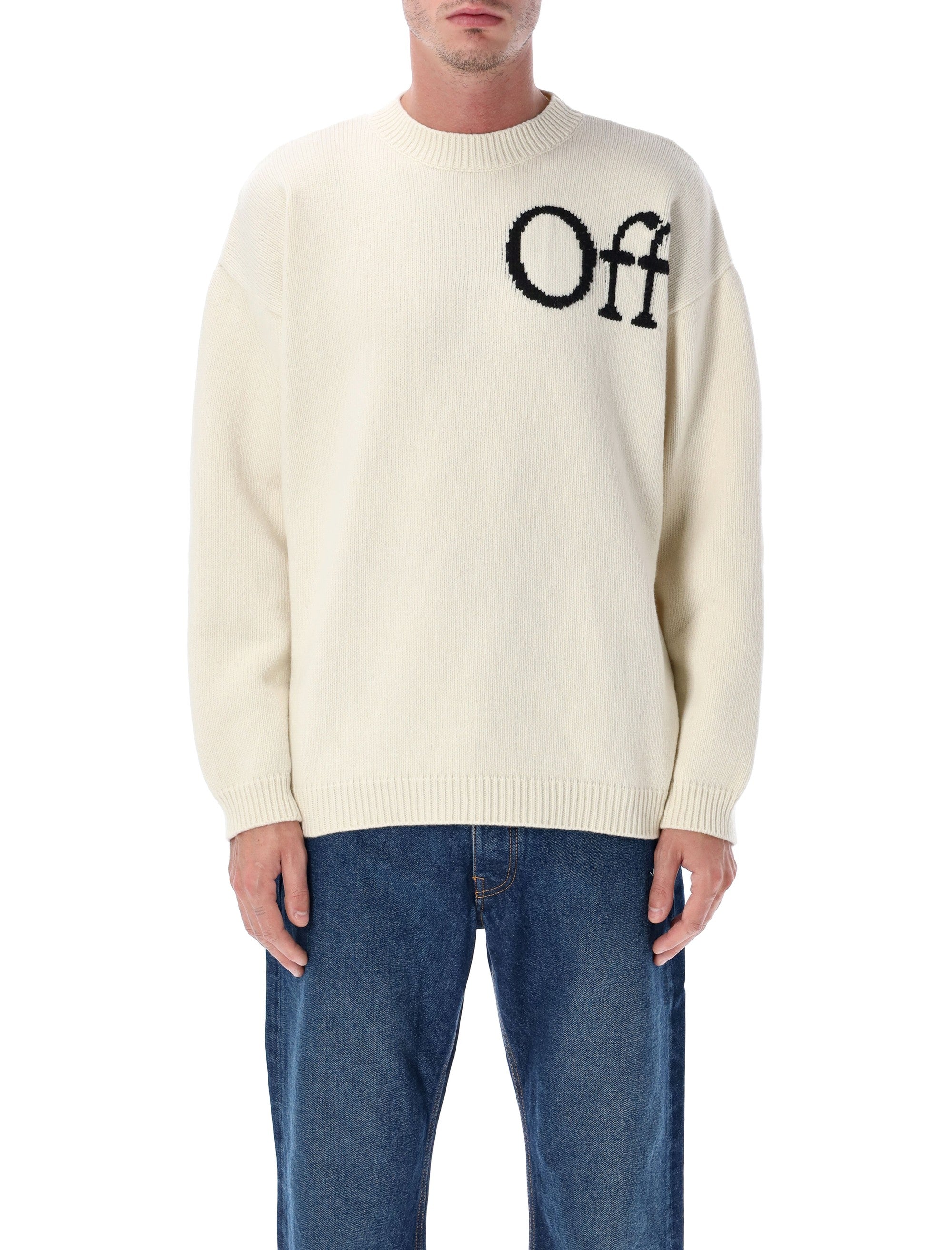 OFF-WHITE Bookish Shared Knit Crewneck Sweater for Men