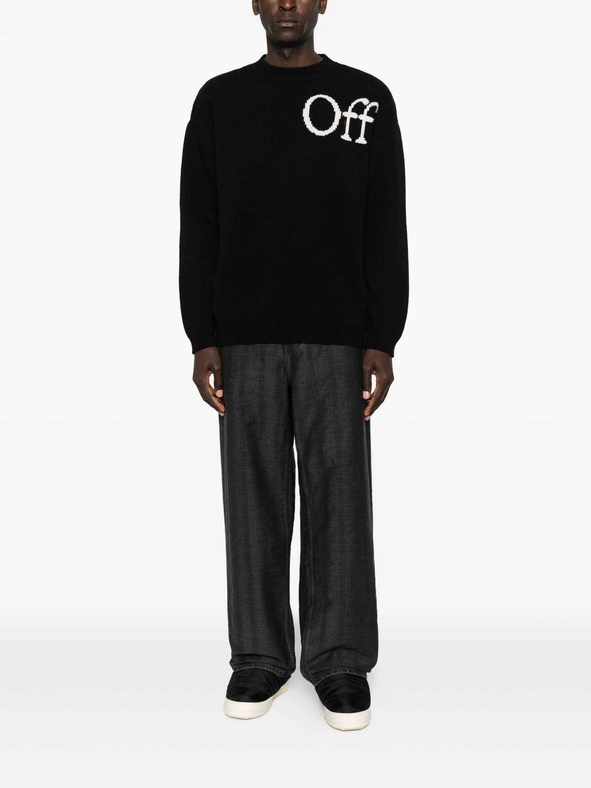 OFF-WHITE Bookish Shared Knit Crewneck Sweater for Men