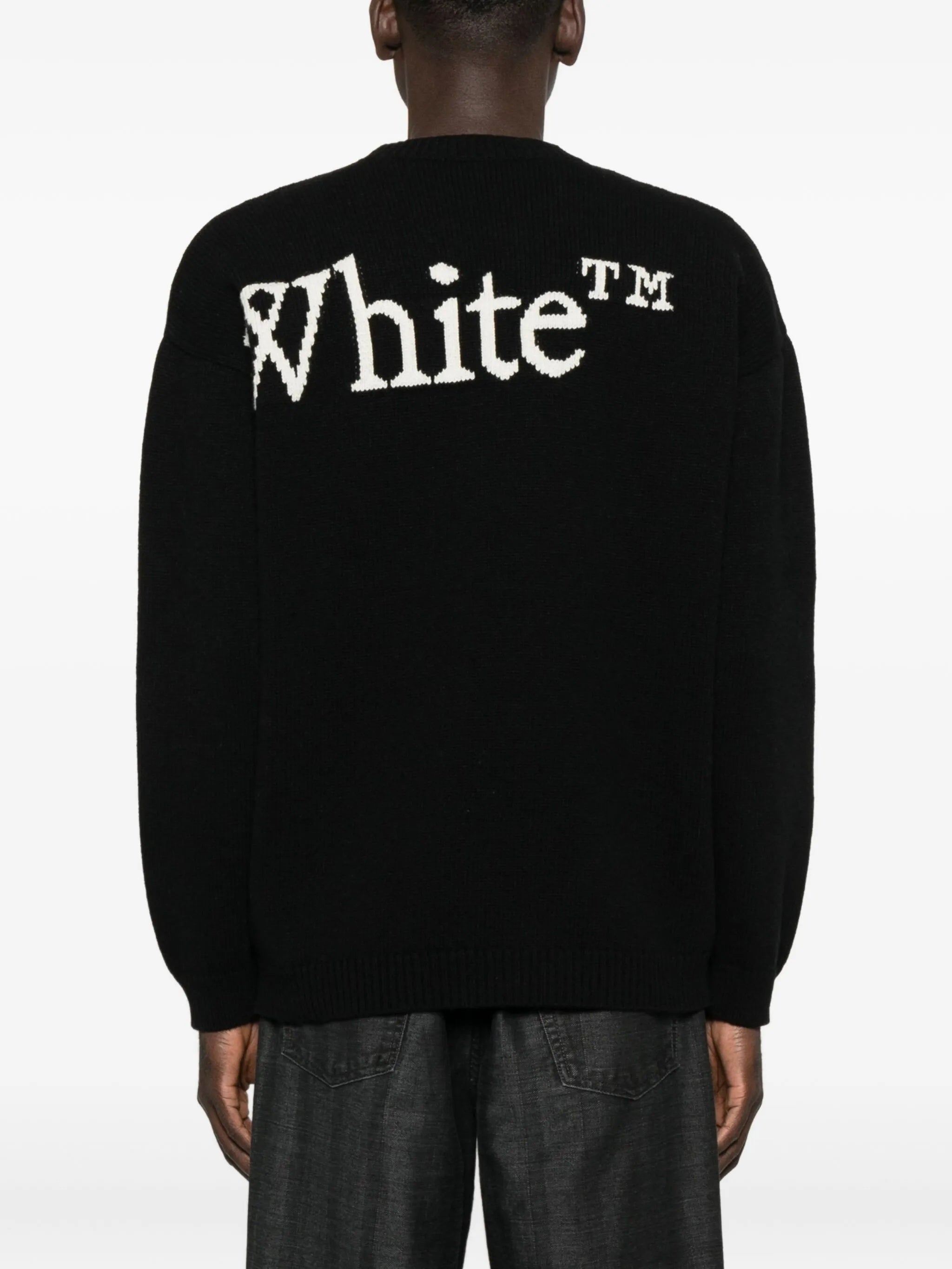 OFF-WHITE Bookish Shared Knit Crewneck Sweater for Men
