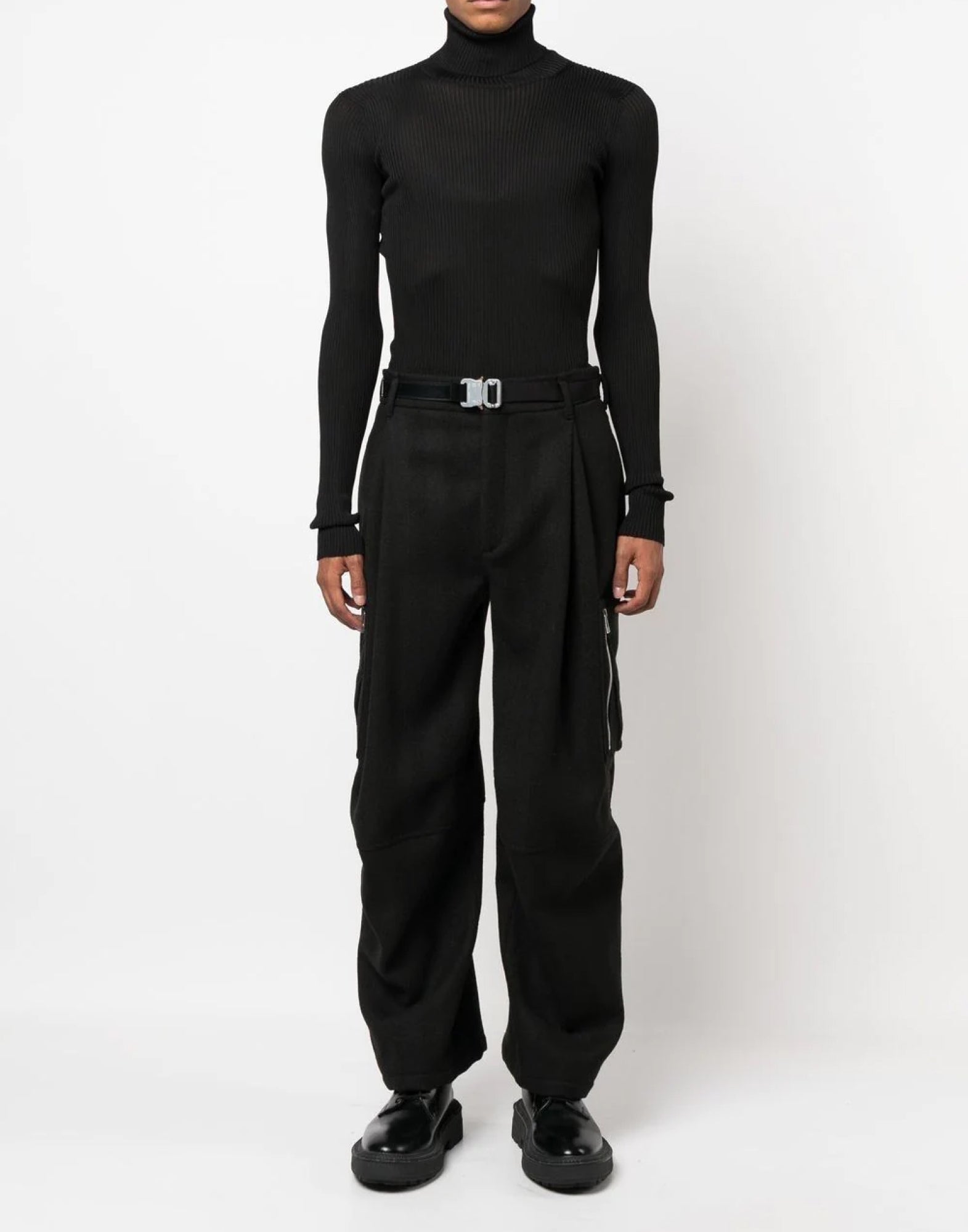 OFF-WHITE Helvetica Logo Turtleneck Sweater - Men's