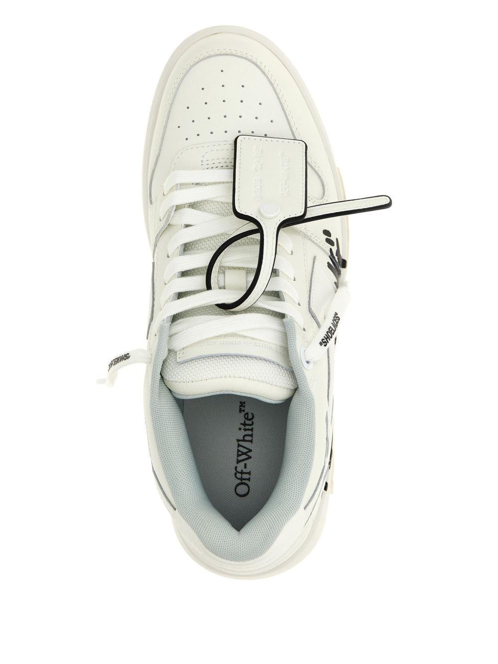OFF-WHITE Out of Office Leather Sneakers