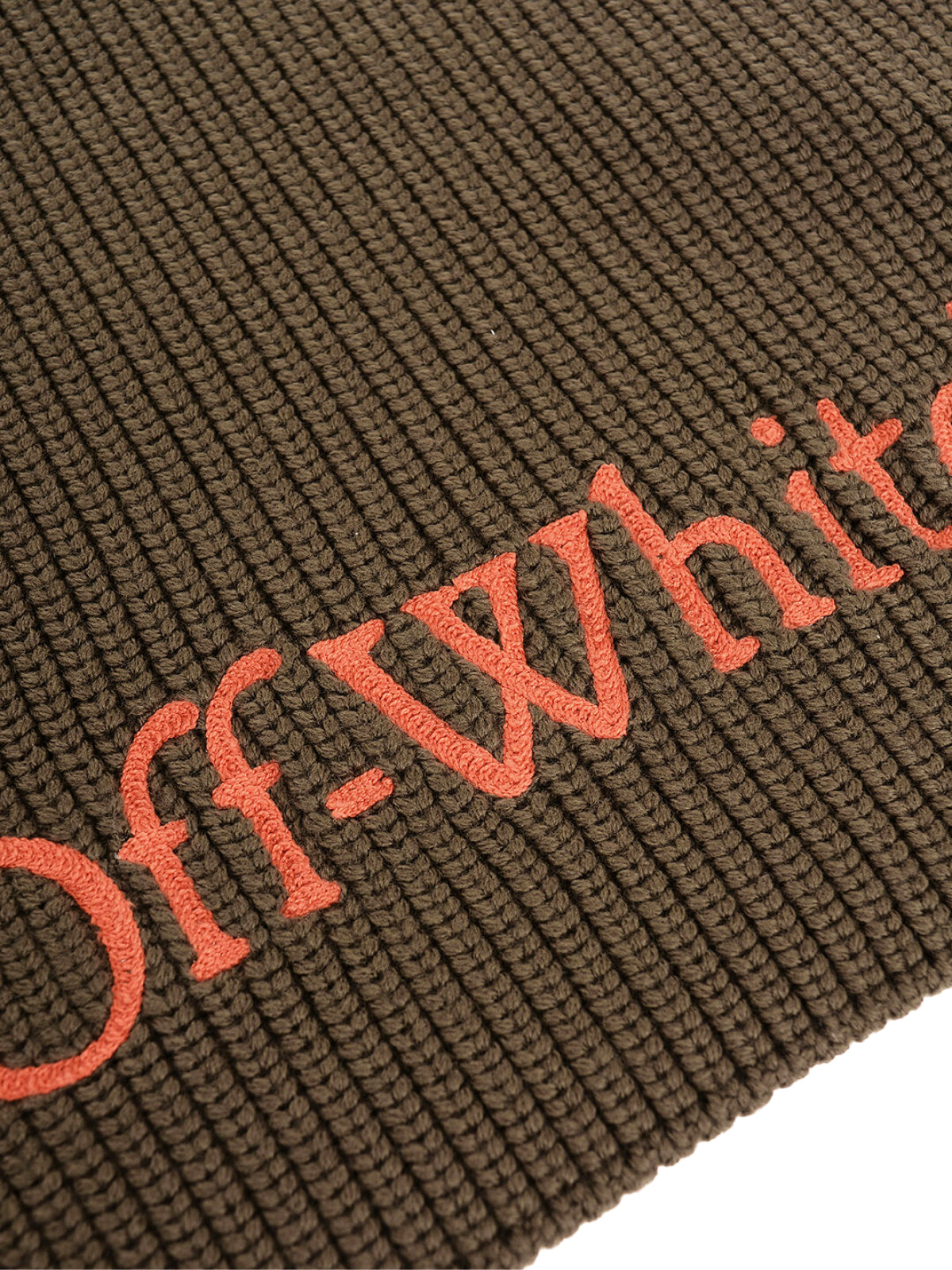 OFF-WHITE Bookish Logo Knit Wool Scarf 36x176 cm