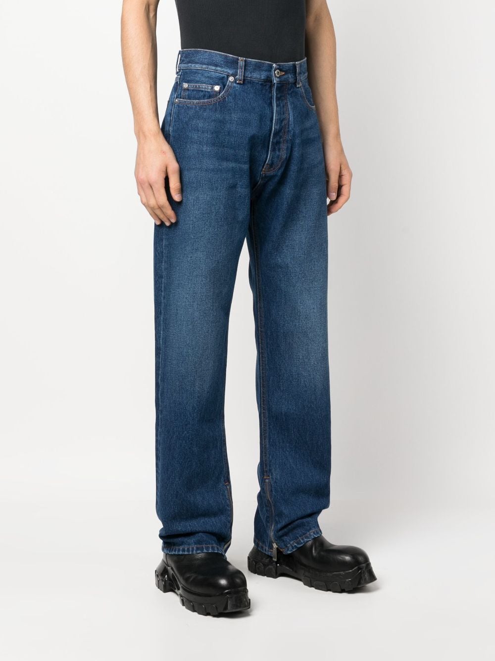 OFF-WHITE High-Waist Straight-Leg Jeans