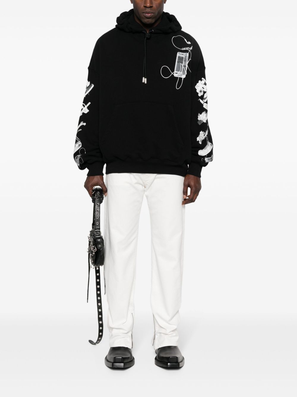 OFF-WHITE Logo Denim Straight Leg Jeans