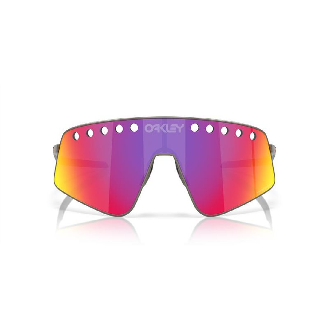 OAKLEY Sleek Titanium Unisex Sunglasses - Prizm Road Lenses