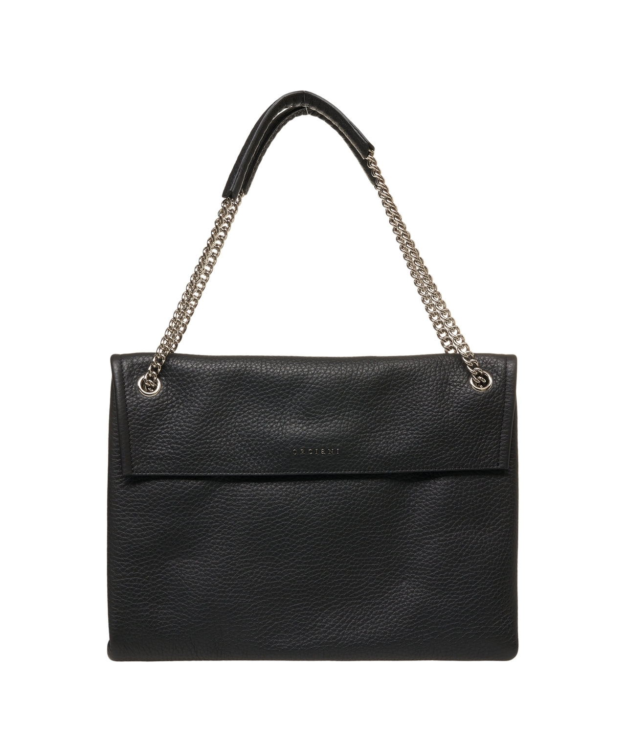 ORCIANI Elegant Hammered Leather Shoulder Bag - 38 x 30 cm