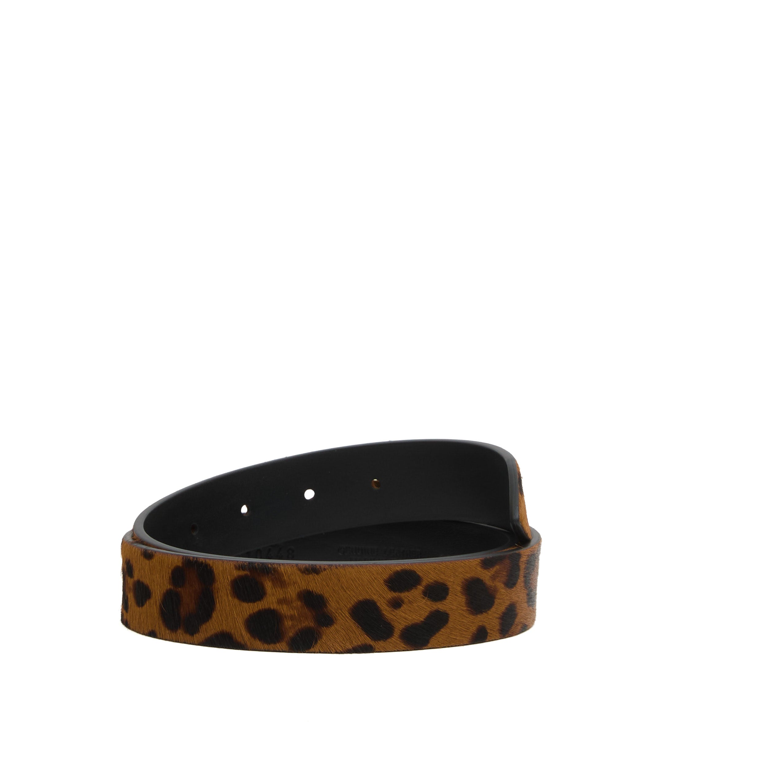 ORCIANI Leopard Print Square Buckle Belt - Women’s Fashion Accessory