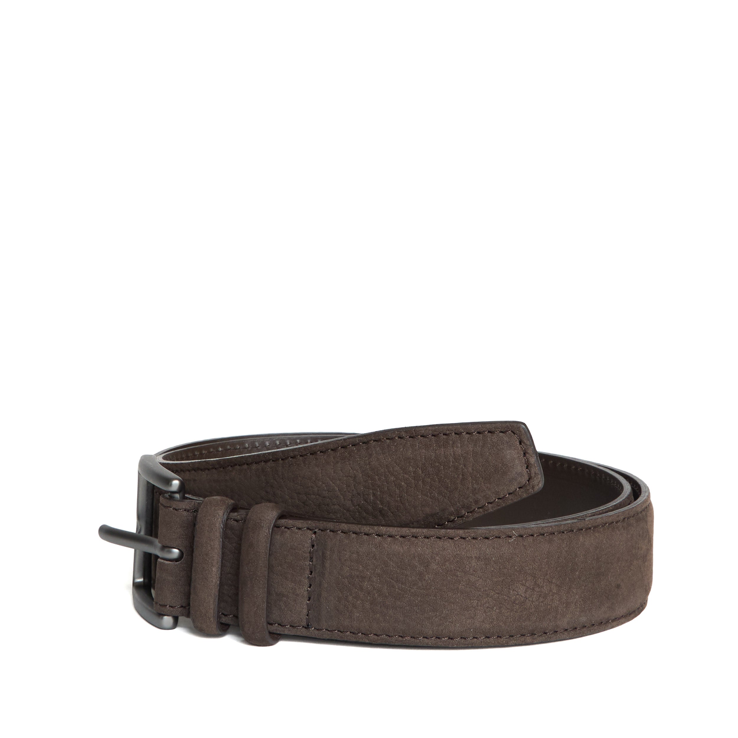 ORCIANI Classic Nubuck Leather Belt - 3.5 cm Width