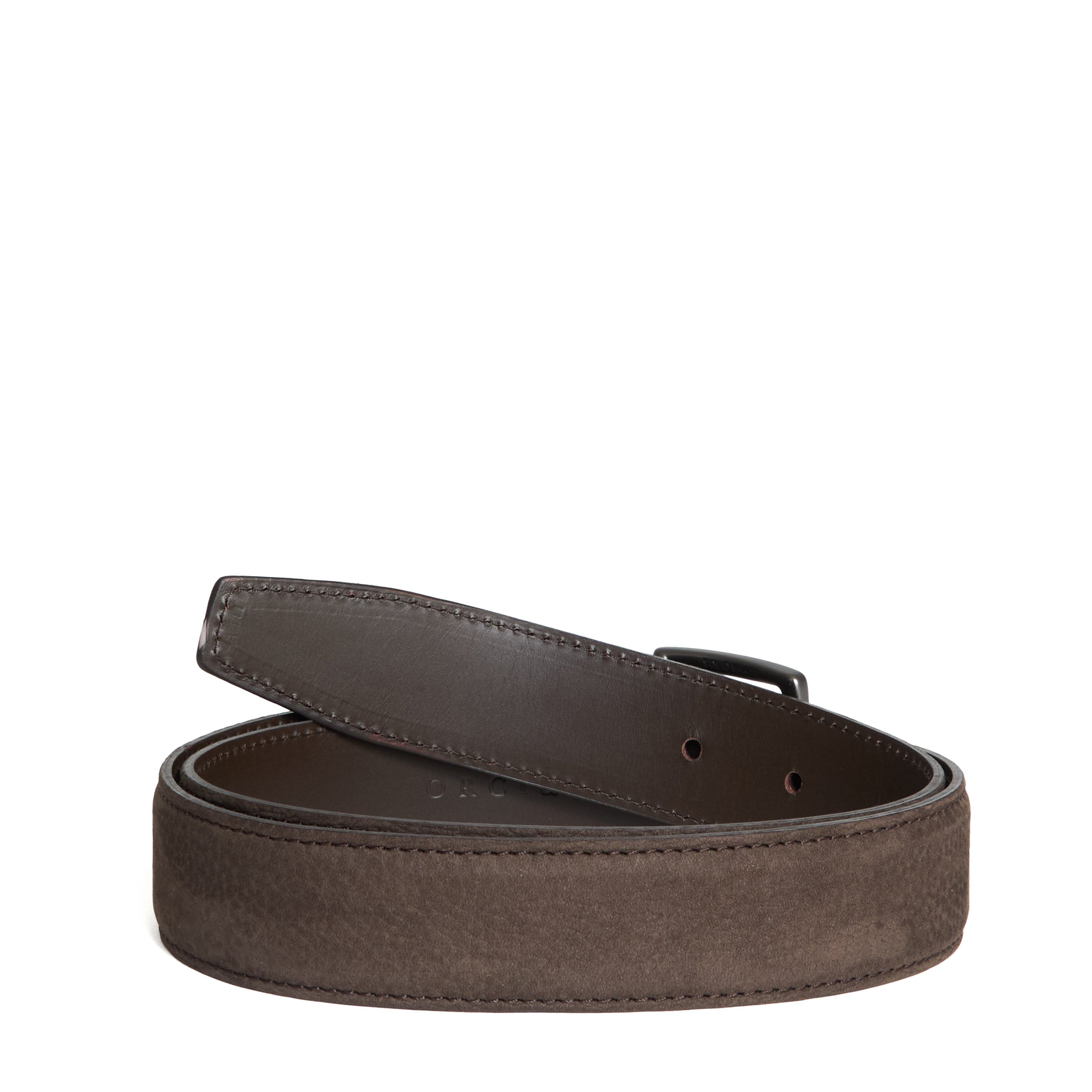 ORCIANI Classic Nubuck Leather Belt - 3.5 cm Width