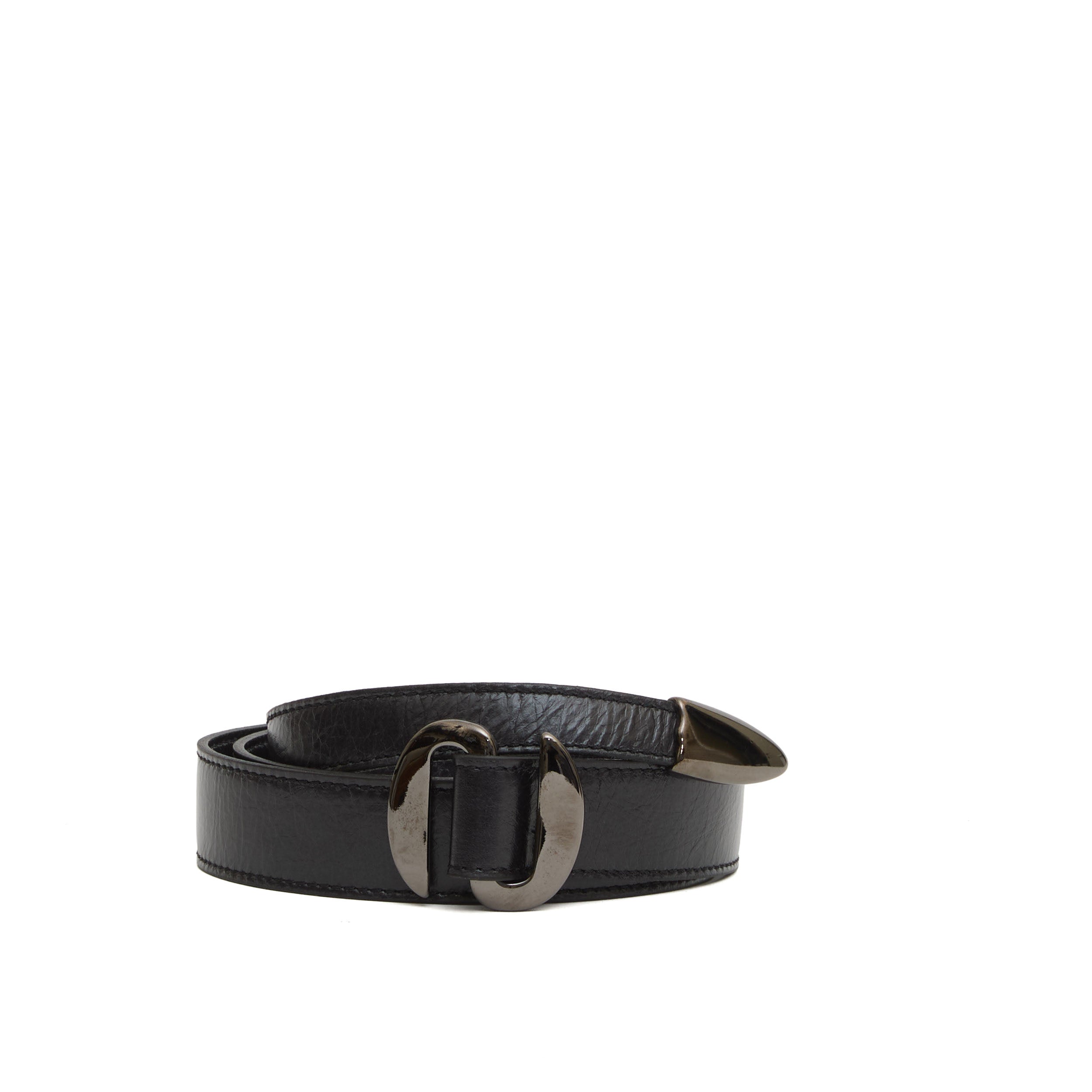 ORCIANI Circular Buckle Leather Belt for Women
