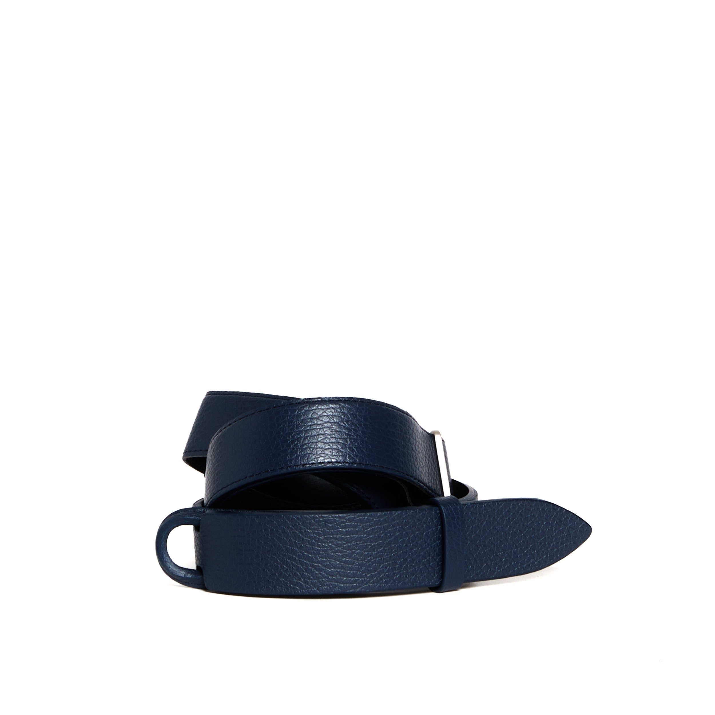 ORCIANI Nobuckle Textured Leather Belt for Men - FW25