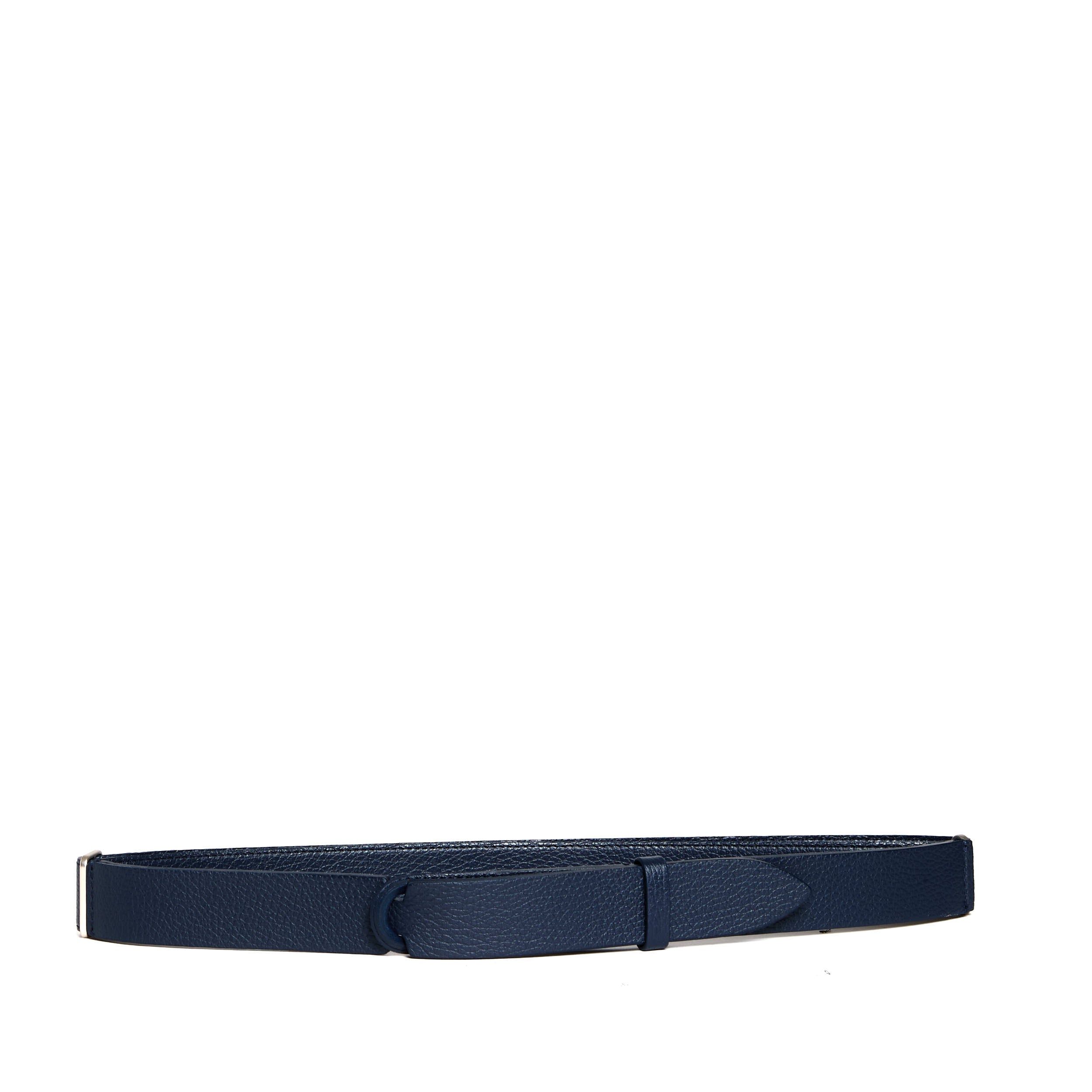 ORCIANI Nobuckle Textured Leather Belt for Men - FW25