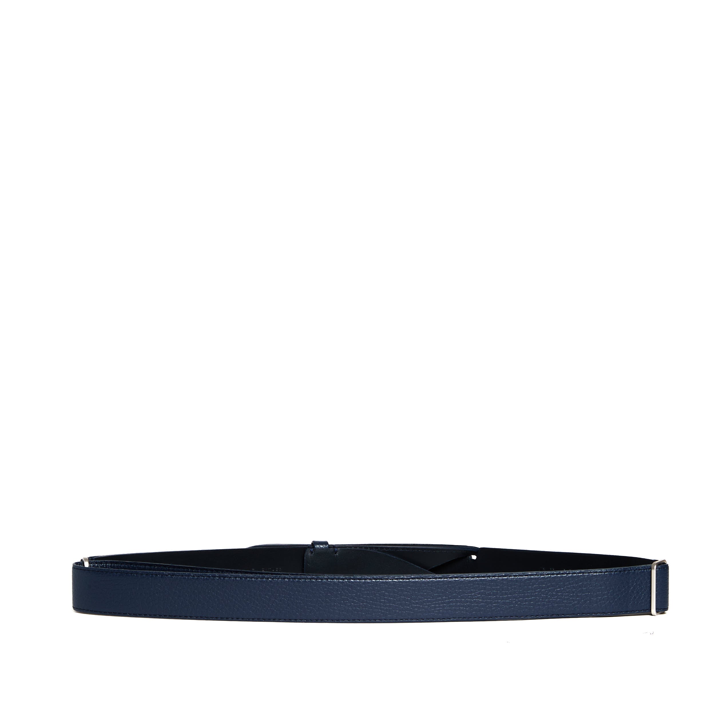 ORCIANI Nobuckle Textured Leather Belt for Men - FW25