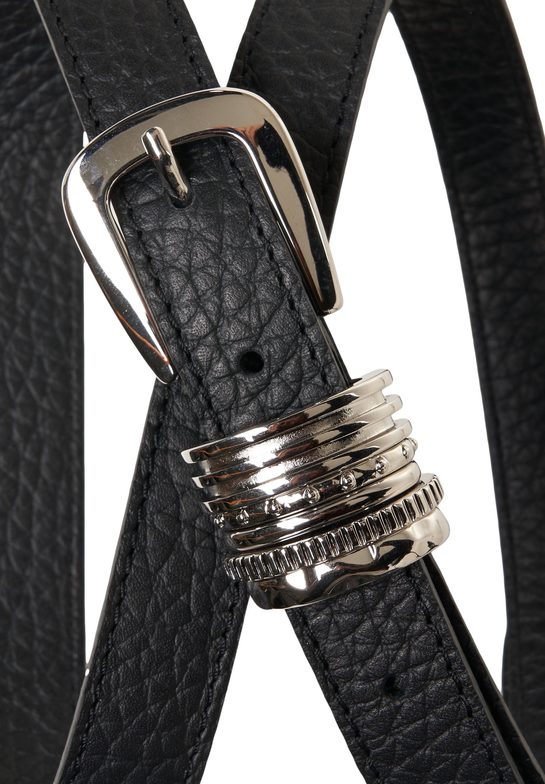 ORCIANI Elegant 2 cm Grained Leather Belt