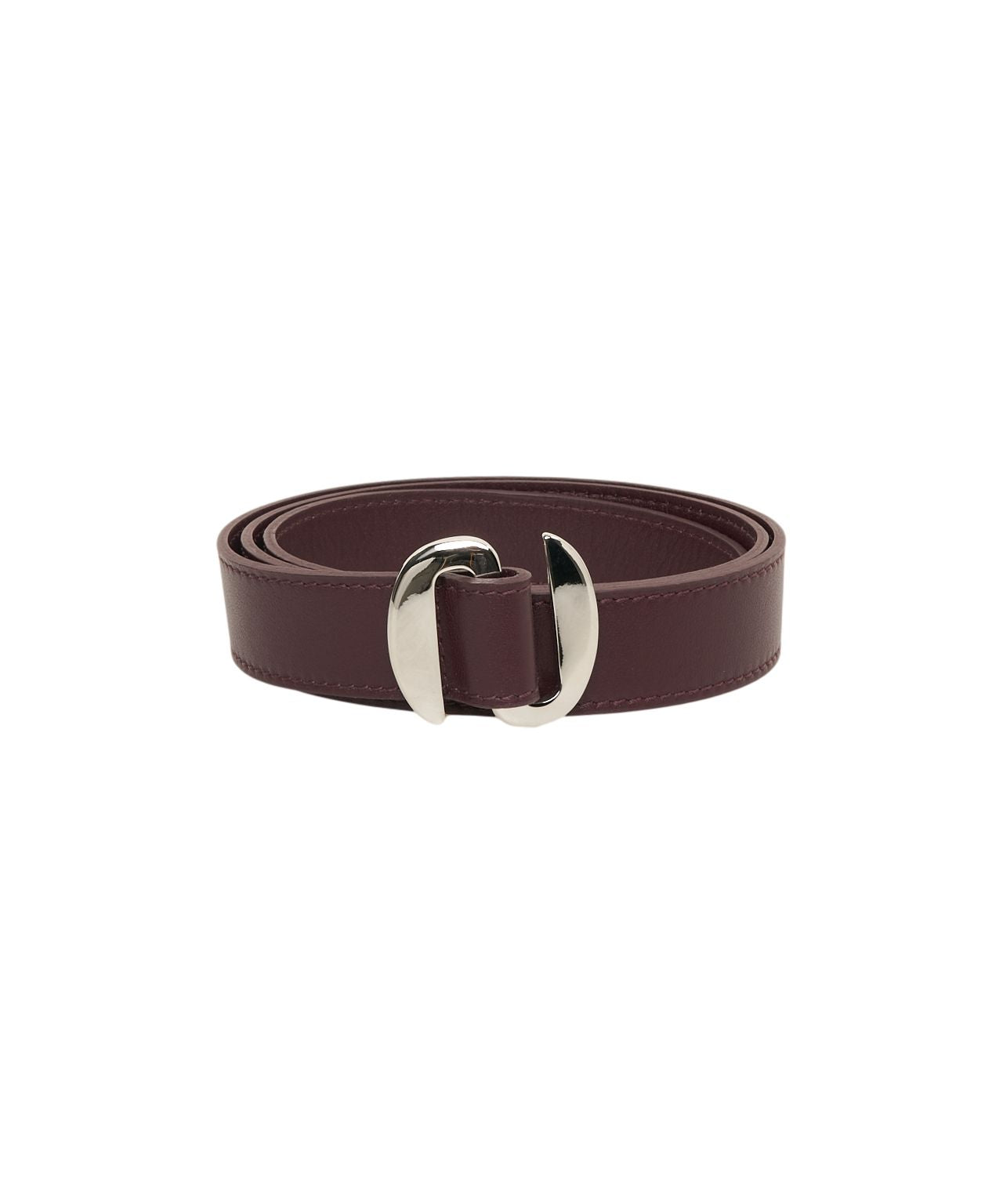 ORCIANI Elegant Smooth Leather Belt with D-Shaped Buckle - 3 cm Width