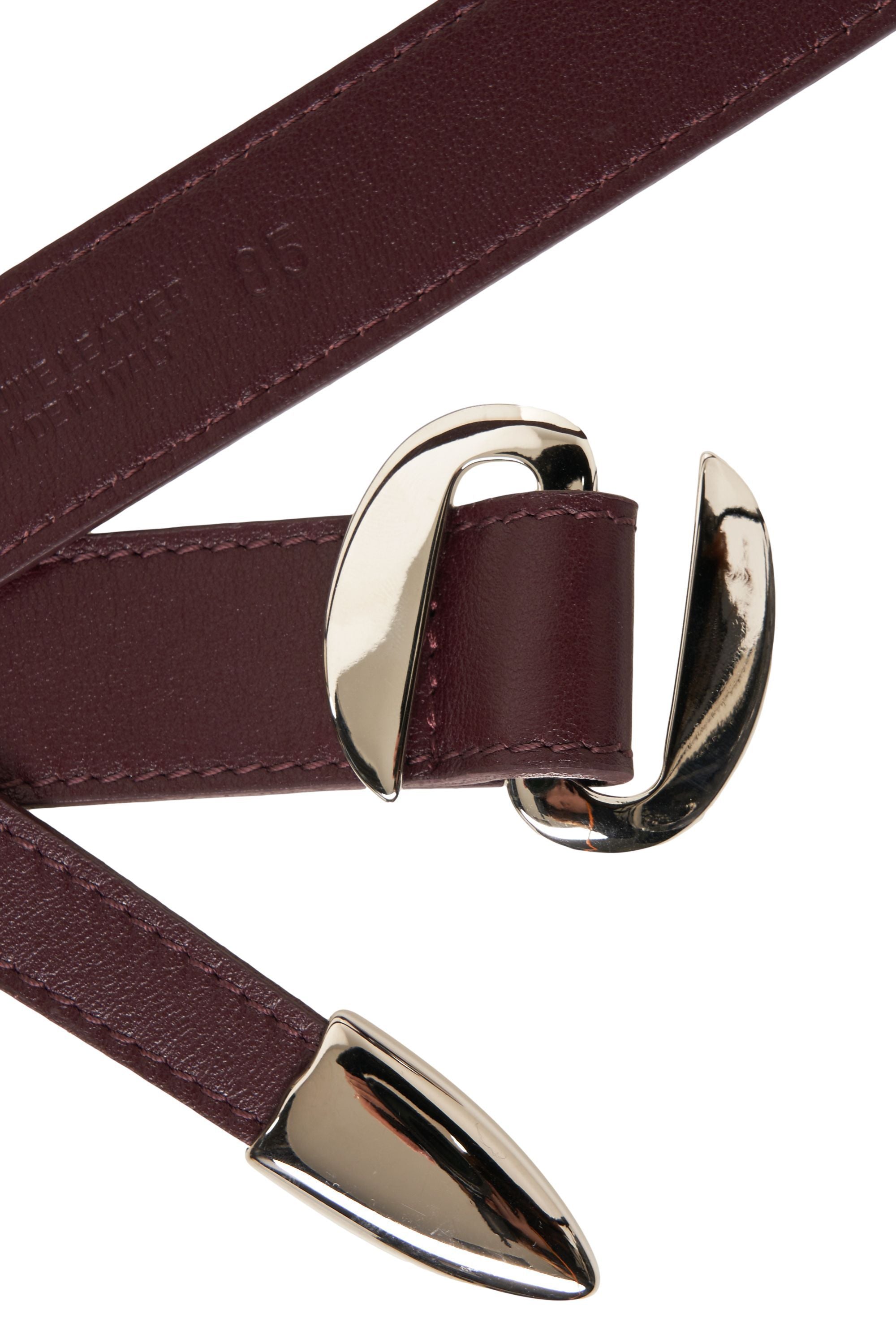 ORCIANI Elegant Smooth Leather Belt with D-Shaped Buckle - 3 cm Width