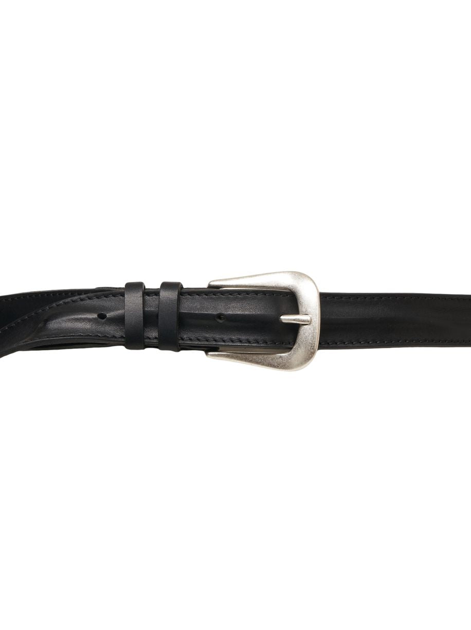ORCIANI Smooth Leather Belt with Distinctive Metal Buckle