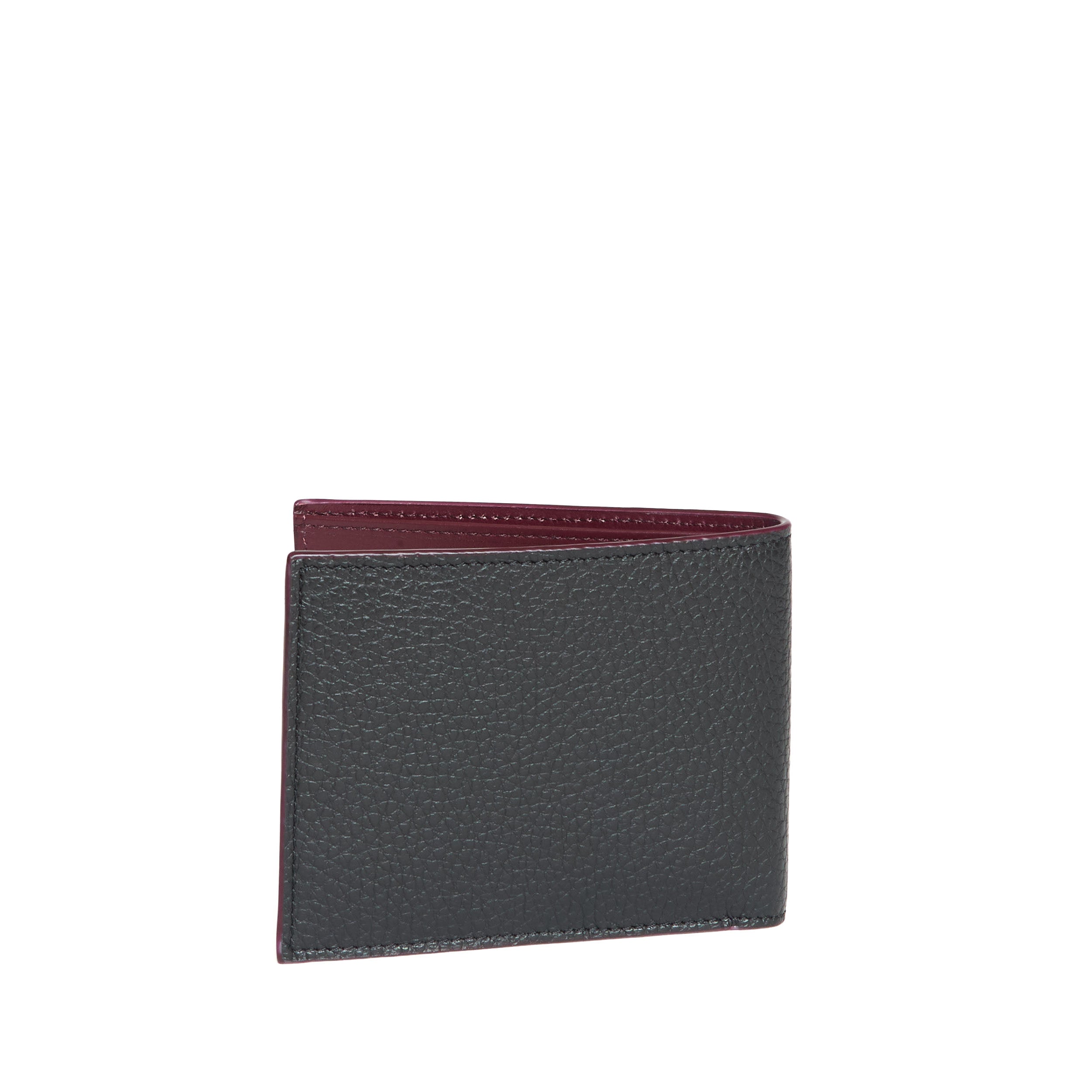 ORCIANI Bi-Color Mini Leather Wallet with RFID Protection