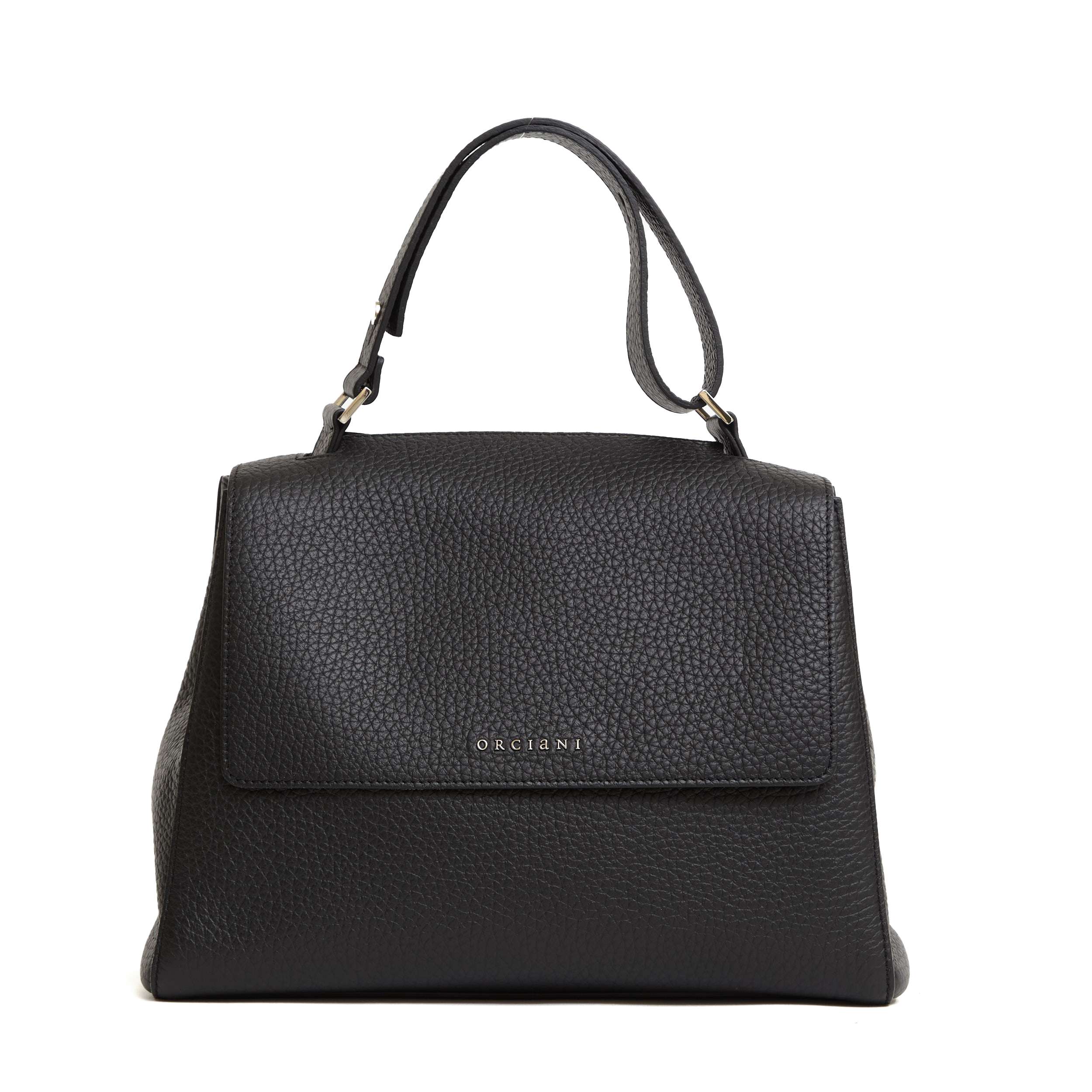 ORCIANI Mini Black Leather Handbag for Women - Elevate Your Style