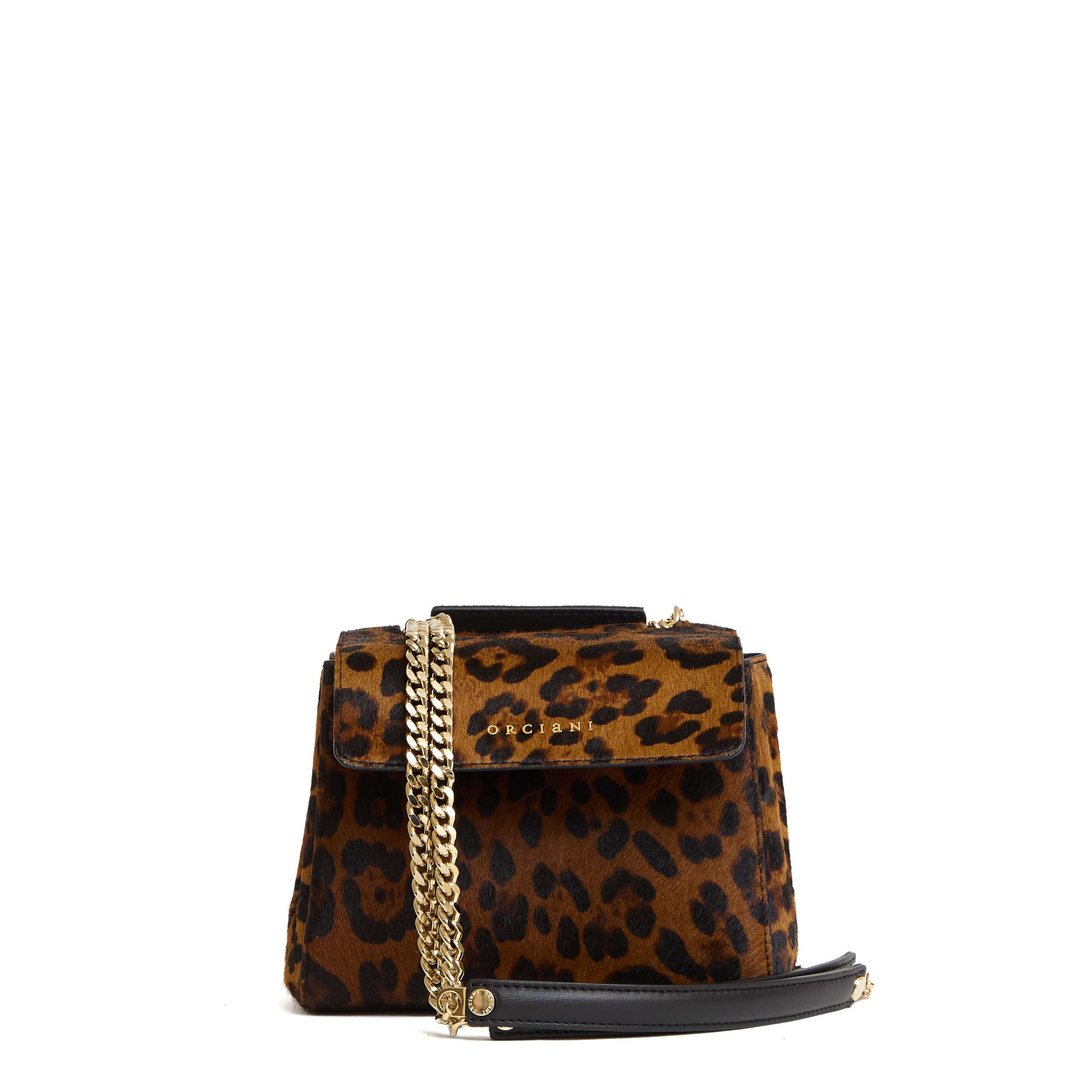 ORCIANI Mini Leopard Print Handbag