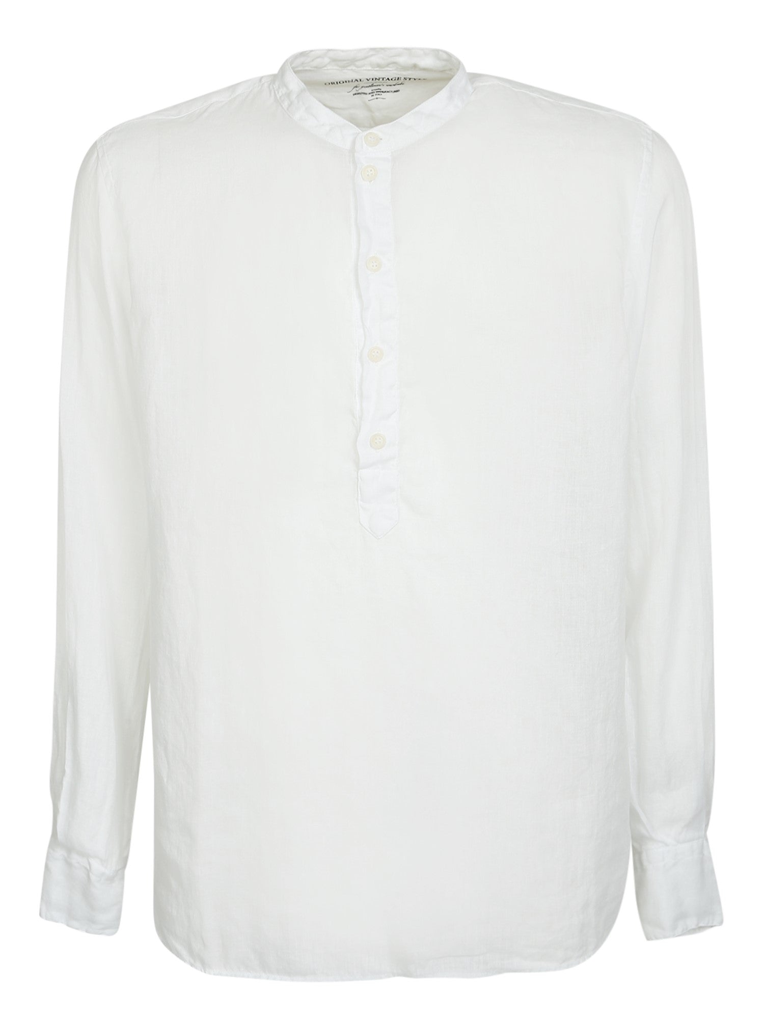 ORIGINAL VINTAGE Classic Mandarin Collar White Shirt for Men