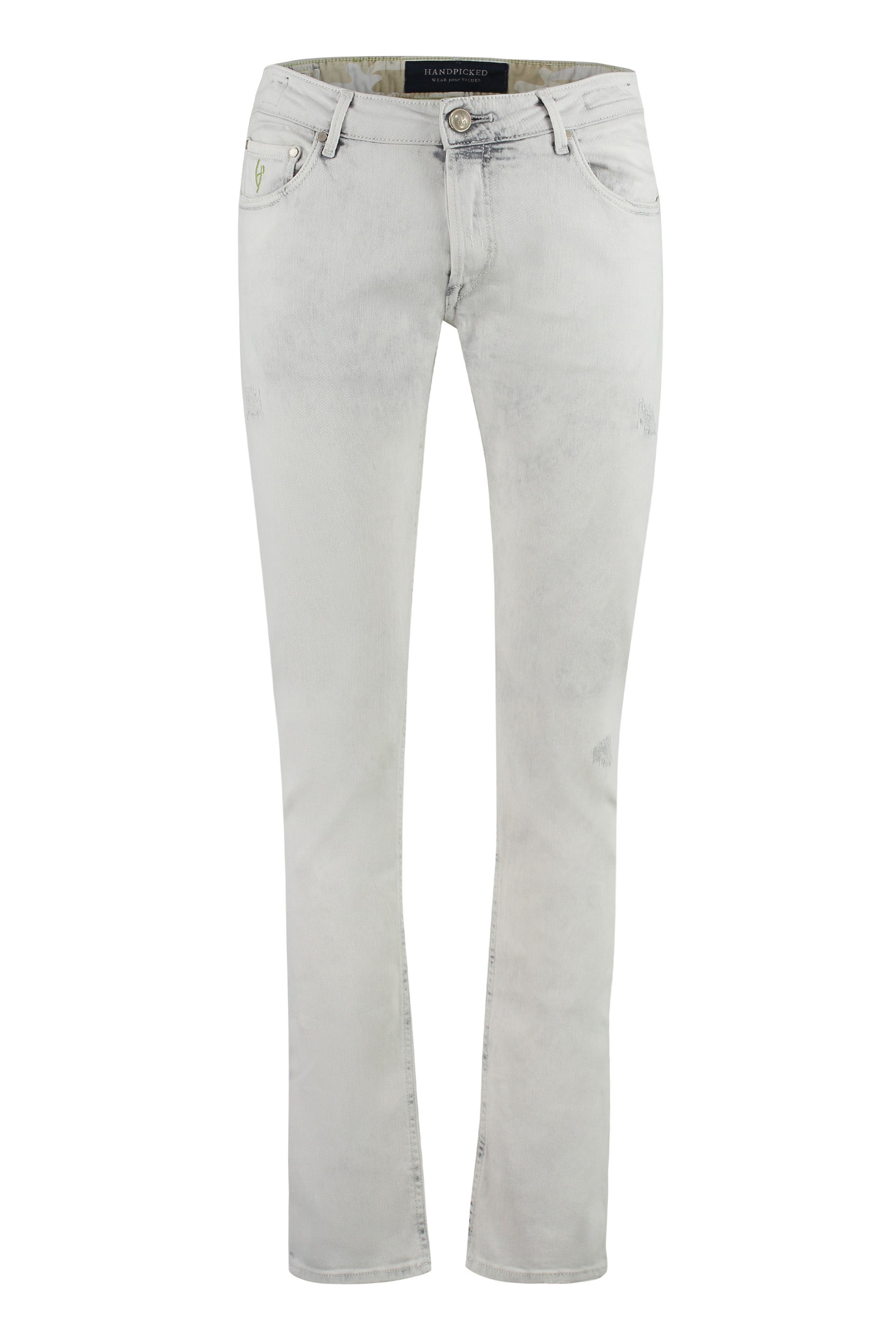 HANDPICKED	 Slim Fit Distressed Jeans