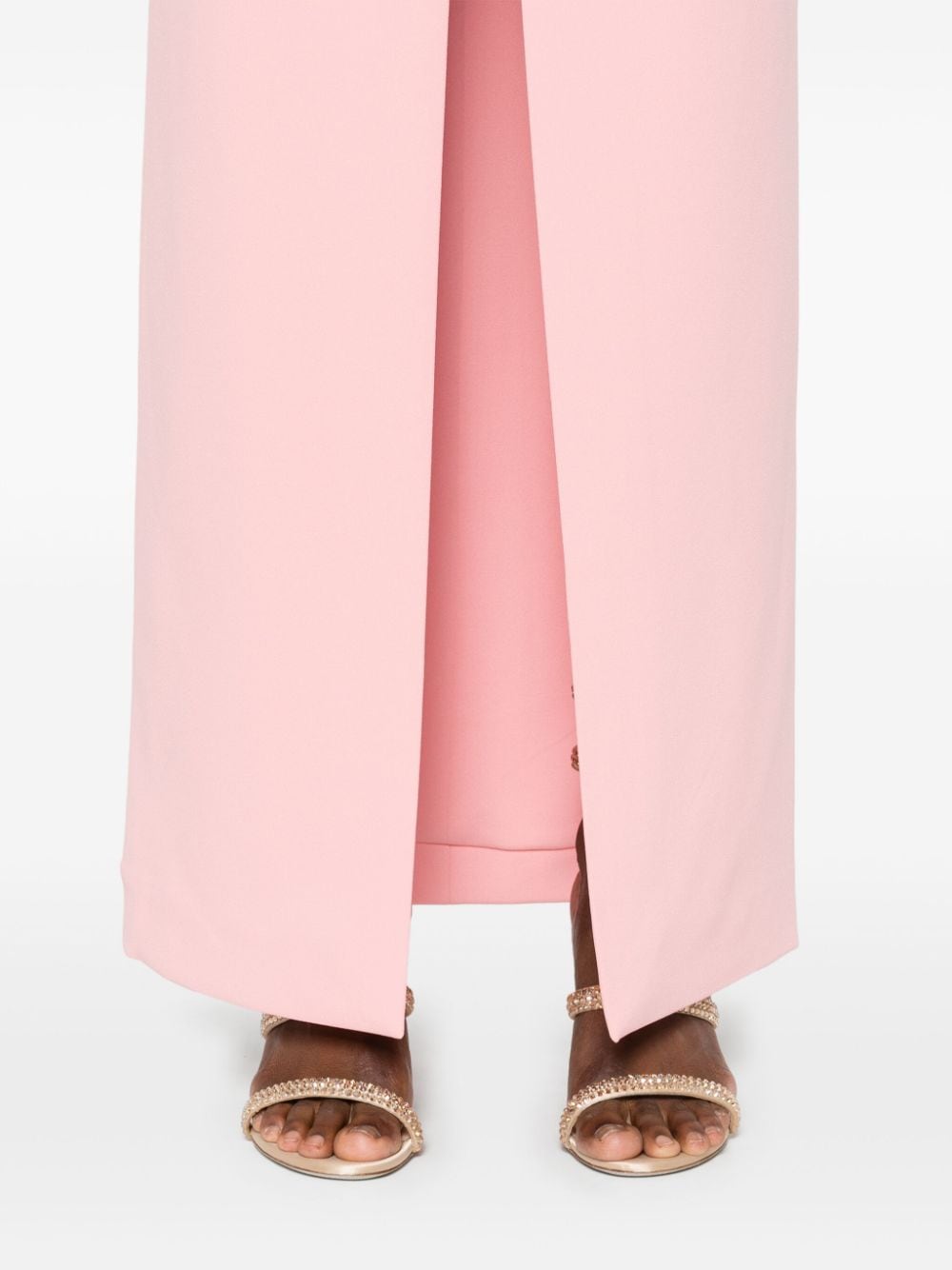 SOLACE LONDON Maxi Dress with Strapless Front Slit