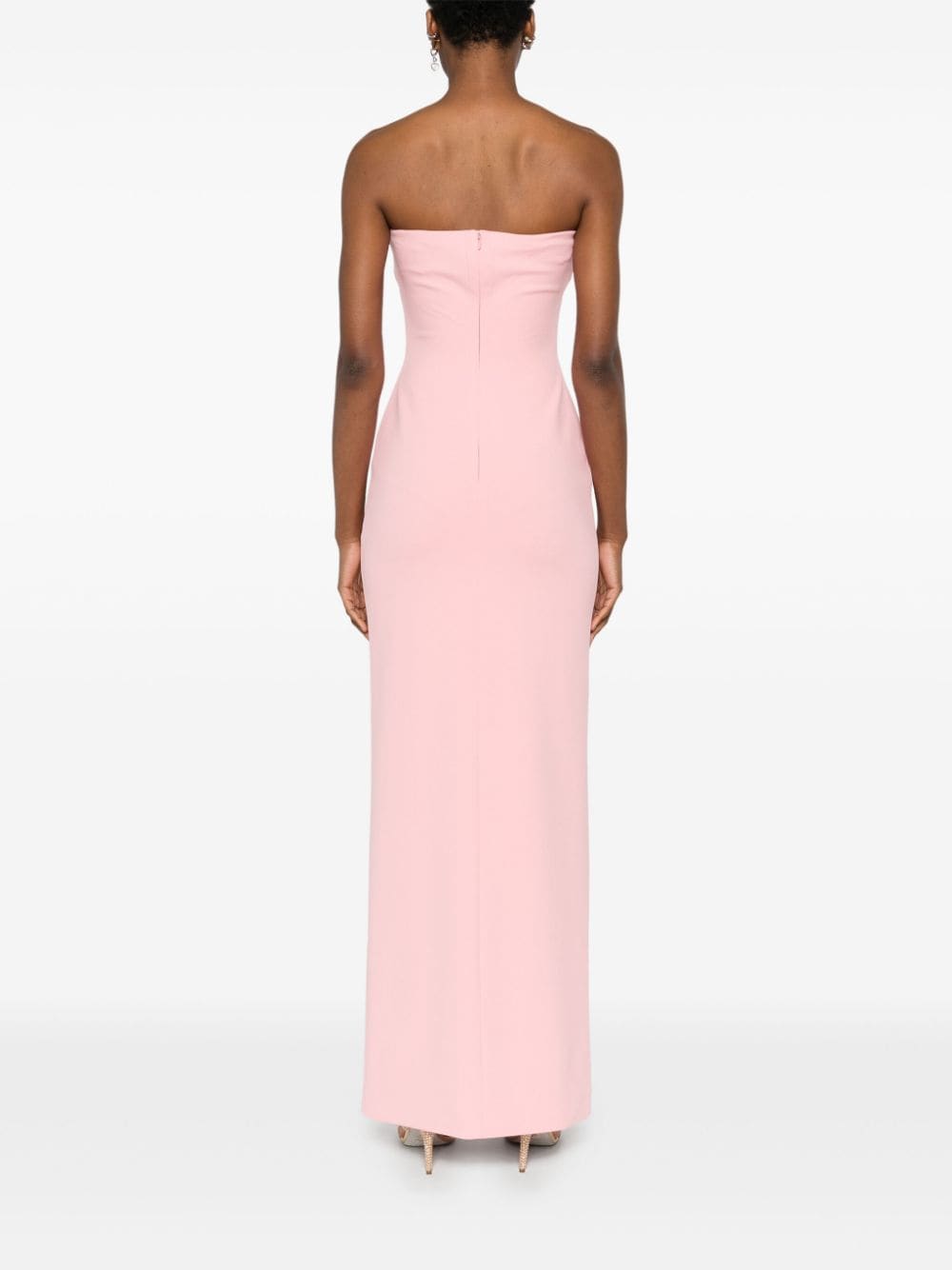 SOLACE LONDON Maxi Dress with Strapless Front Slit