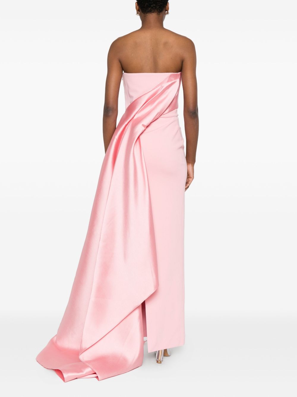 SOLACE LONDON Asymmetric Draped Maxi Dress