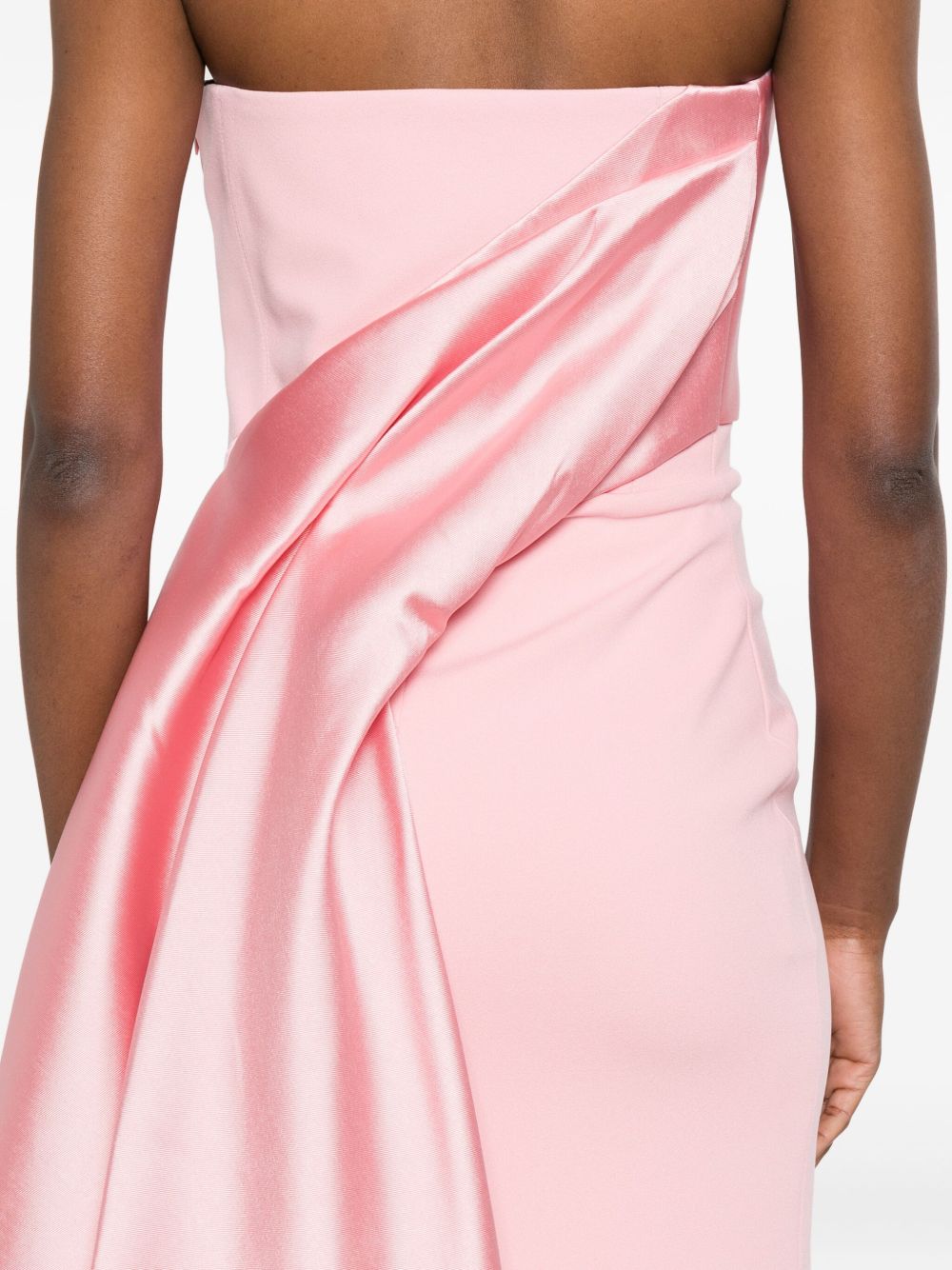 SOLACE LONDON Asymmetric Draped Maxi Dress