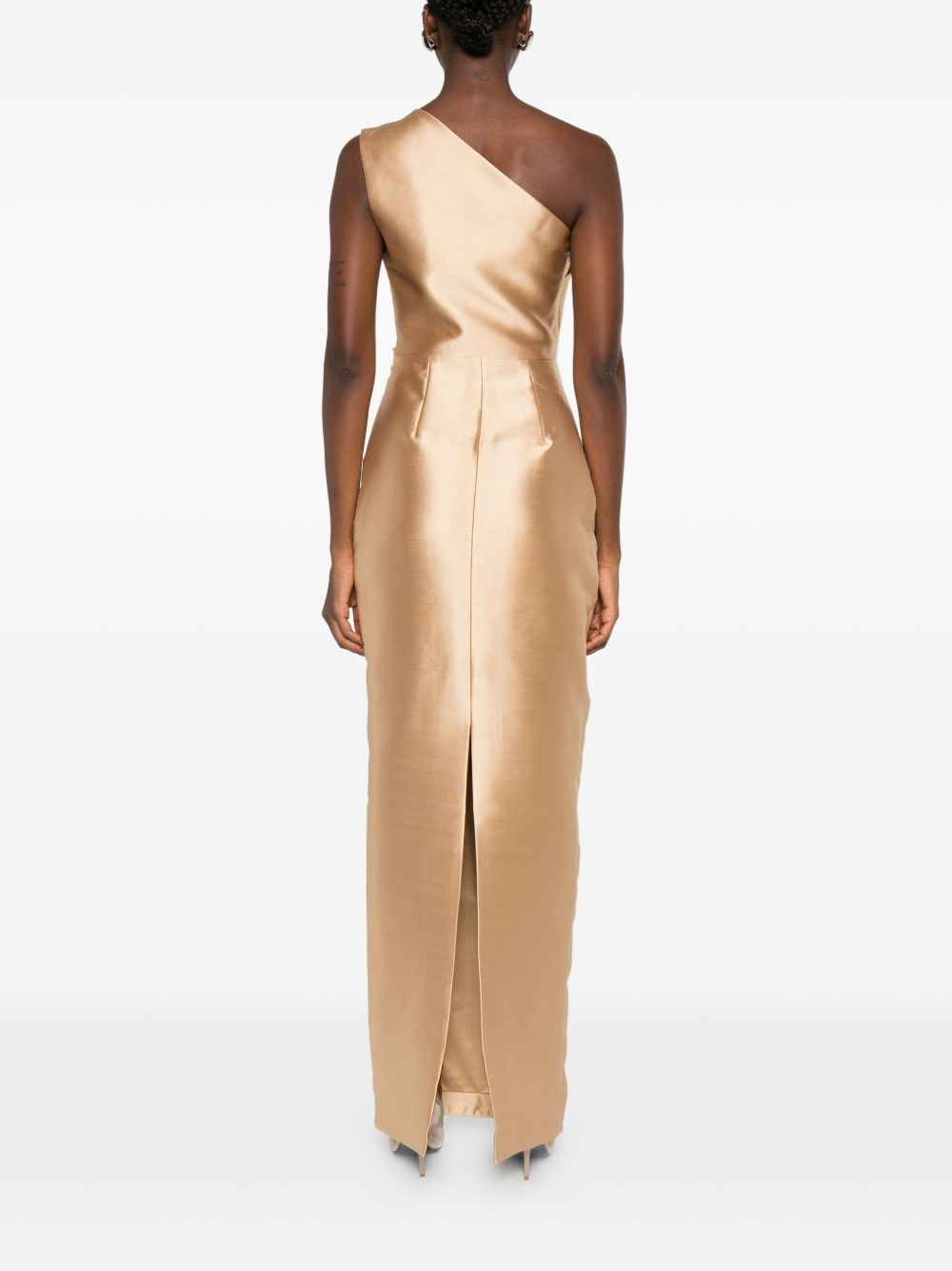 SOLACE LONDON One-Shoulder Midi Dress