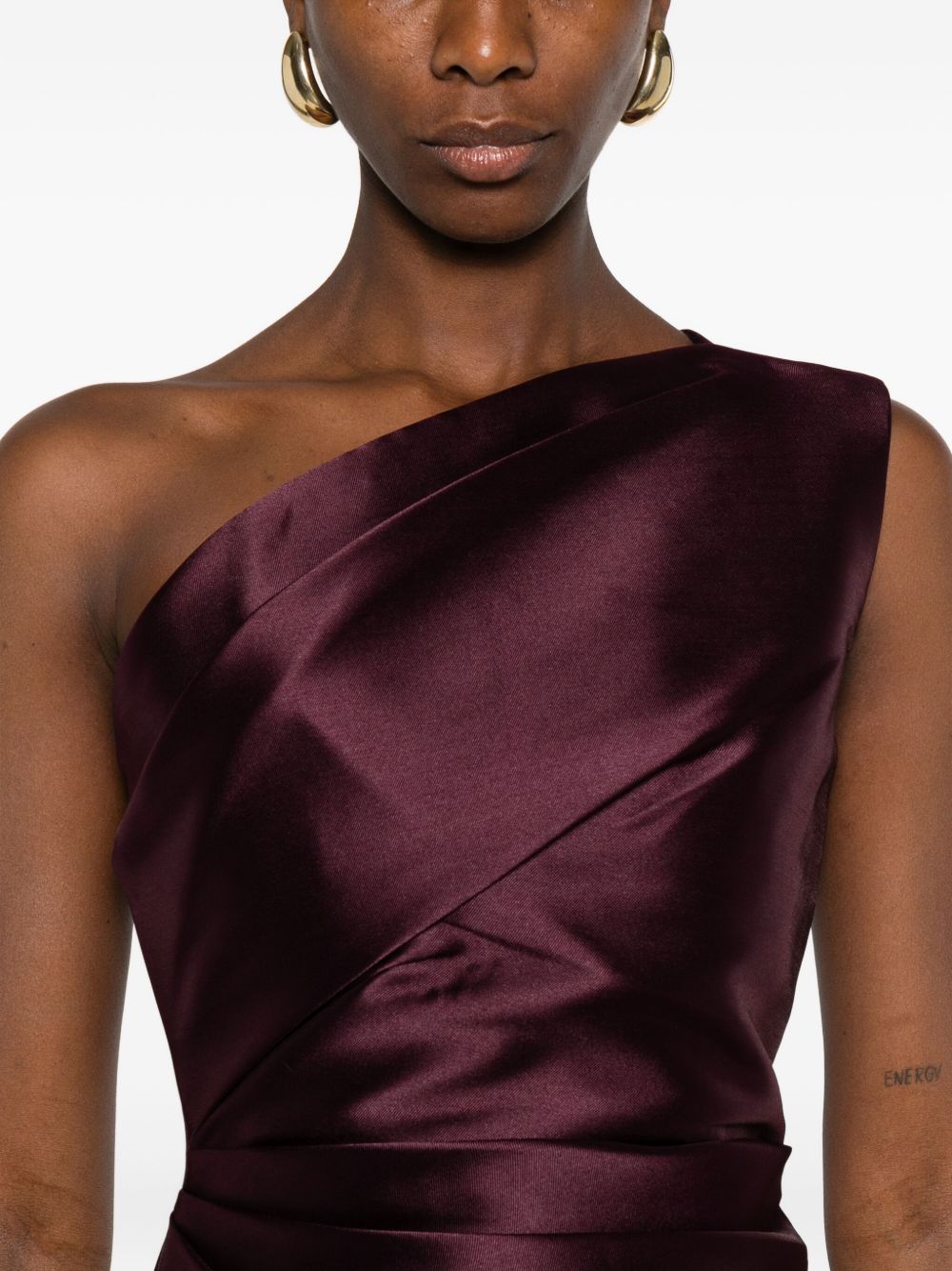 SOLACE LONDON One-Shoulder Maxi Dress - Size 8