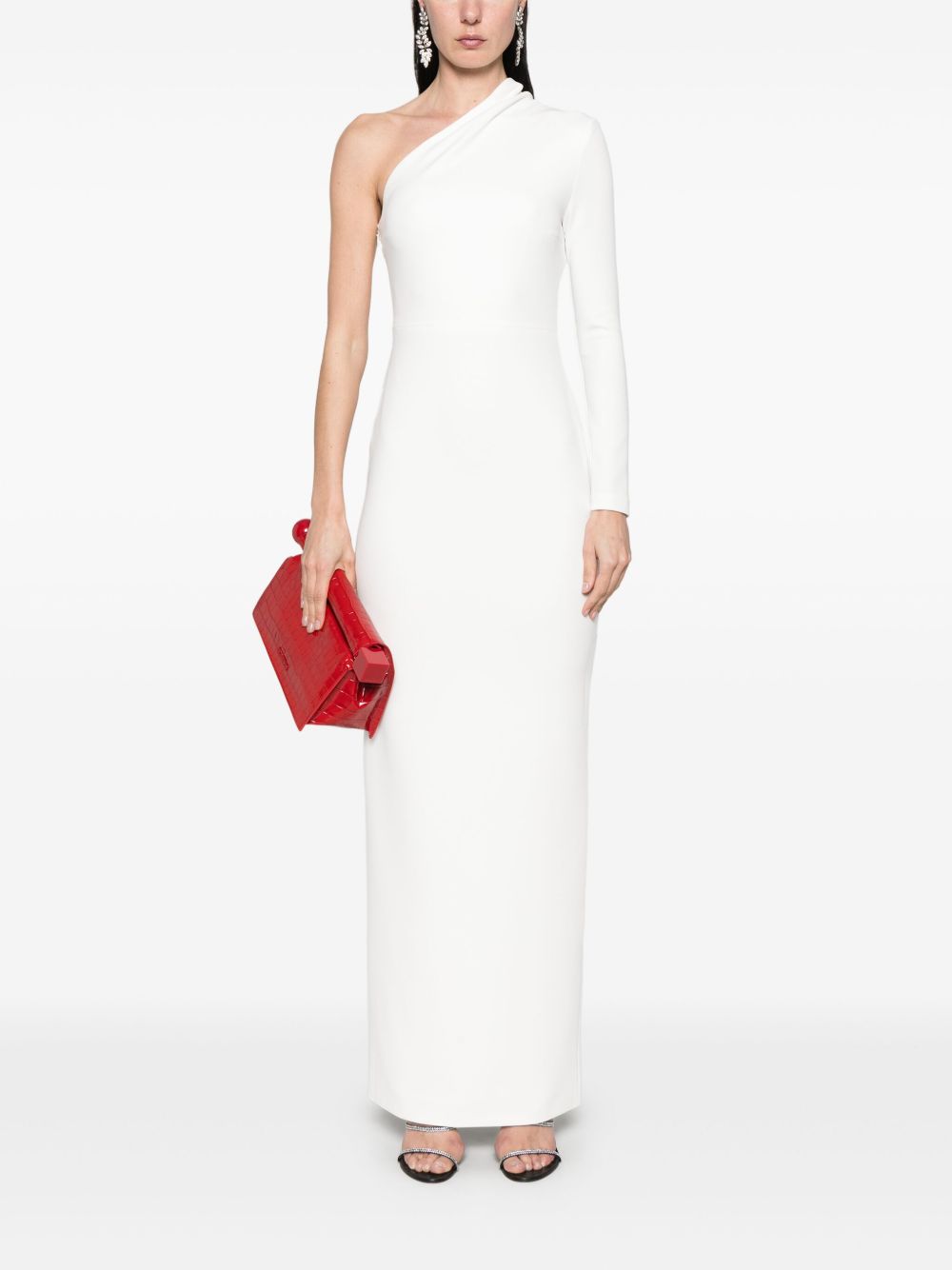 SOLACE LONDON Asymmetrical One-Shoulder Maxi Dress
