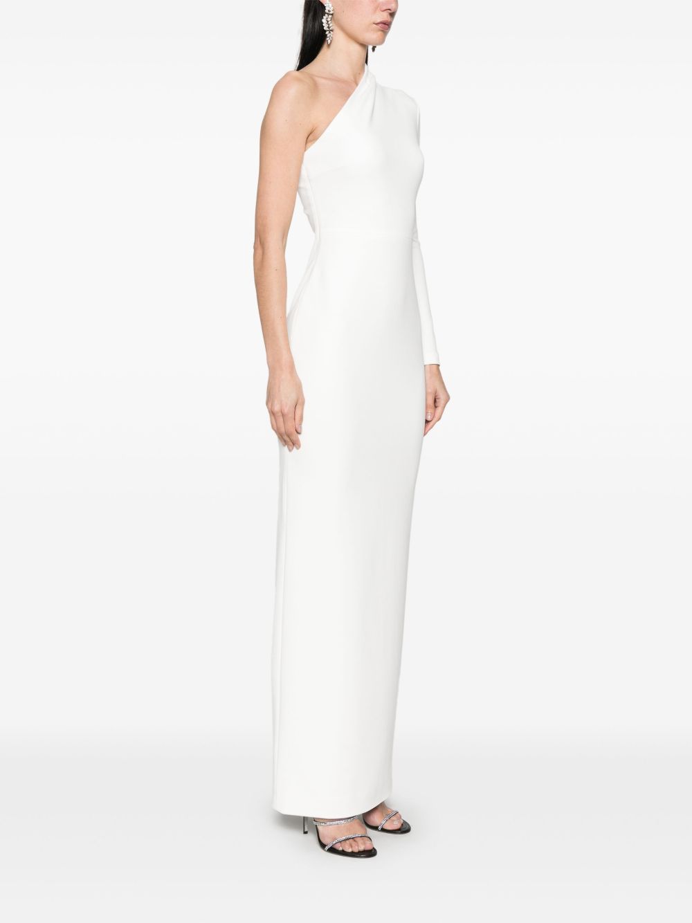 SOLACE LONDON Asymmetrical One-Shoulder Maxi Dress