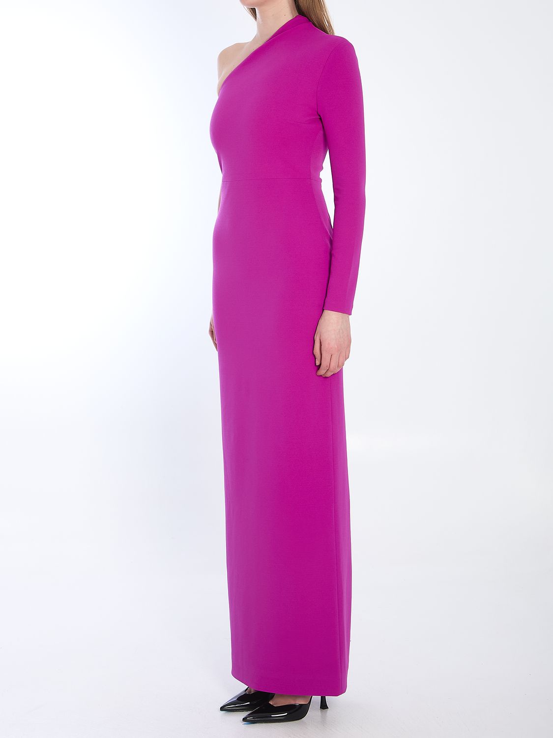 SOLACE LONDON Asymmetric Long Dress with Side Slit - Size 10