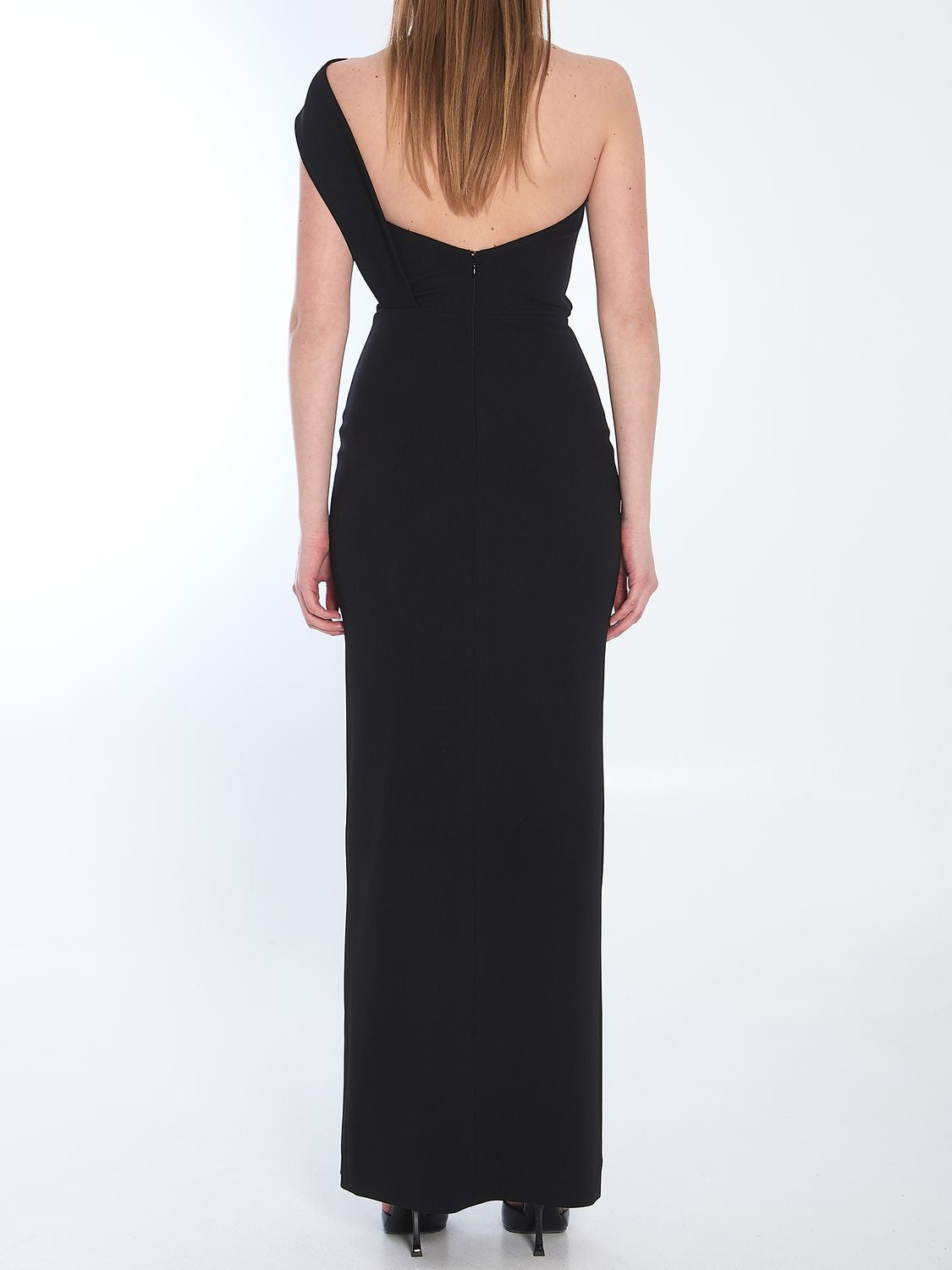 SOLACE LONDON Lois Long Dress - Slim Fit