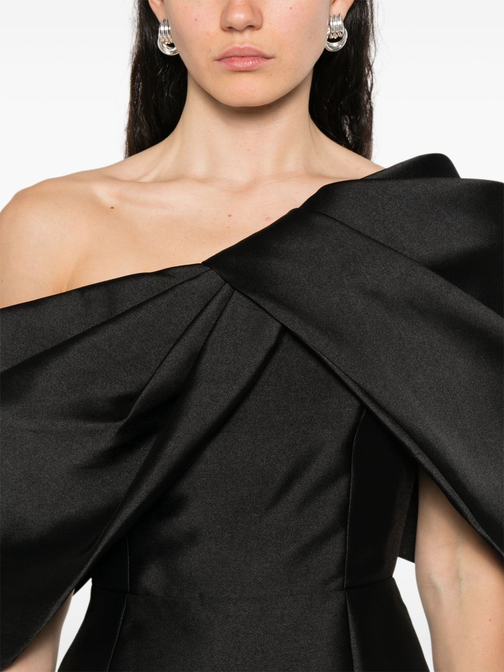 SOLACE LONDON Asymmetric Neck One-Shoulder Maxi Dress