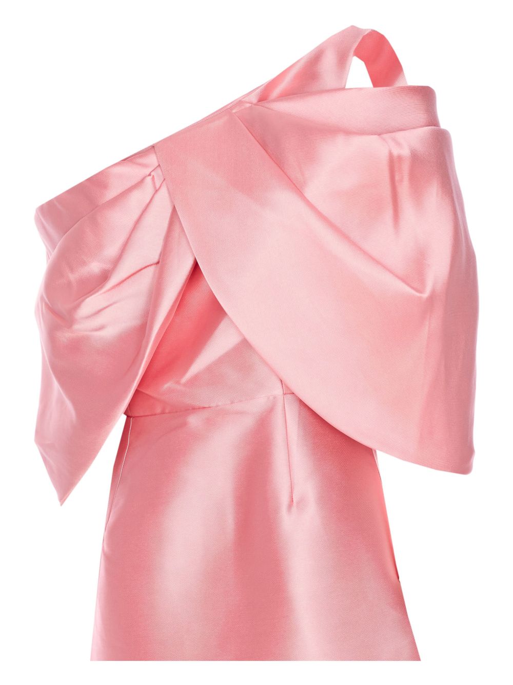 SOLACE LONDON Elegant Maxi Dress with Bow Detail and Asymmetric Sleeves