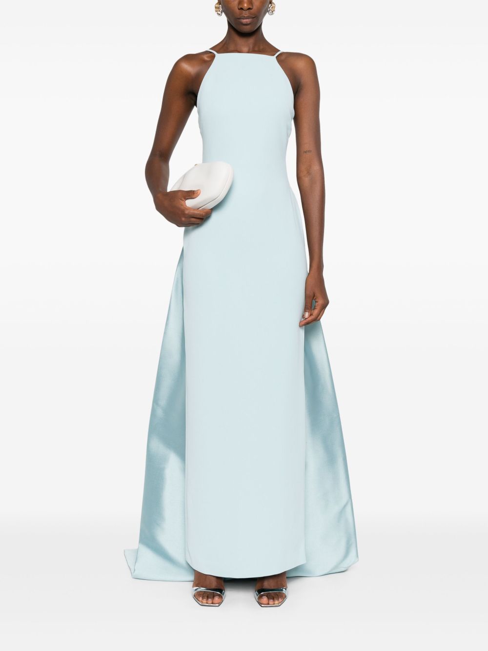 SOLACE LONDON Ulla Maxi Dress with Veil Detail