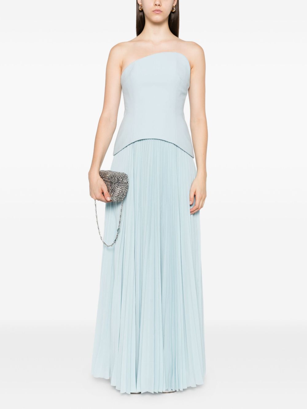 SOLACE LONDON Elegant Maxi Dress with Asymmetric Neckline